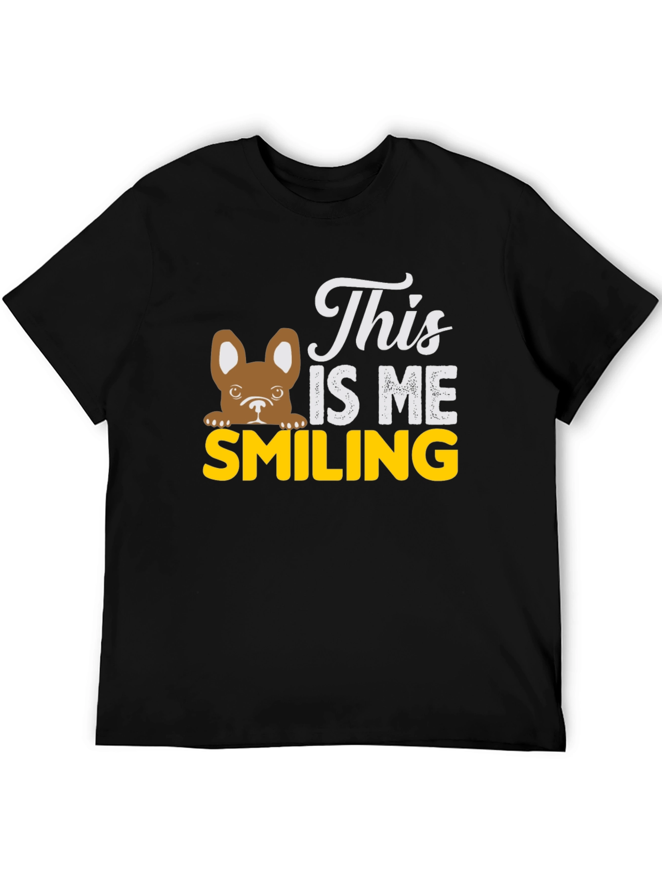 Black This Is Me Smiling Dog T-Shirt view 5