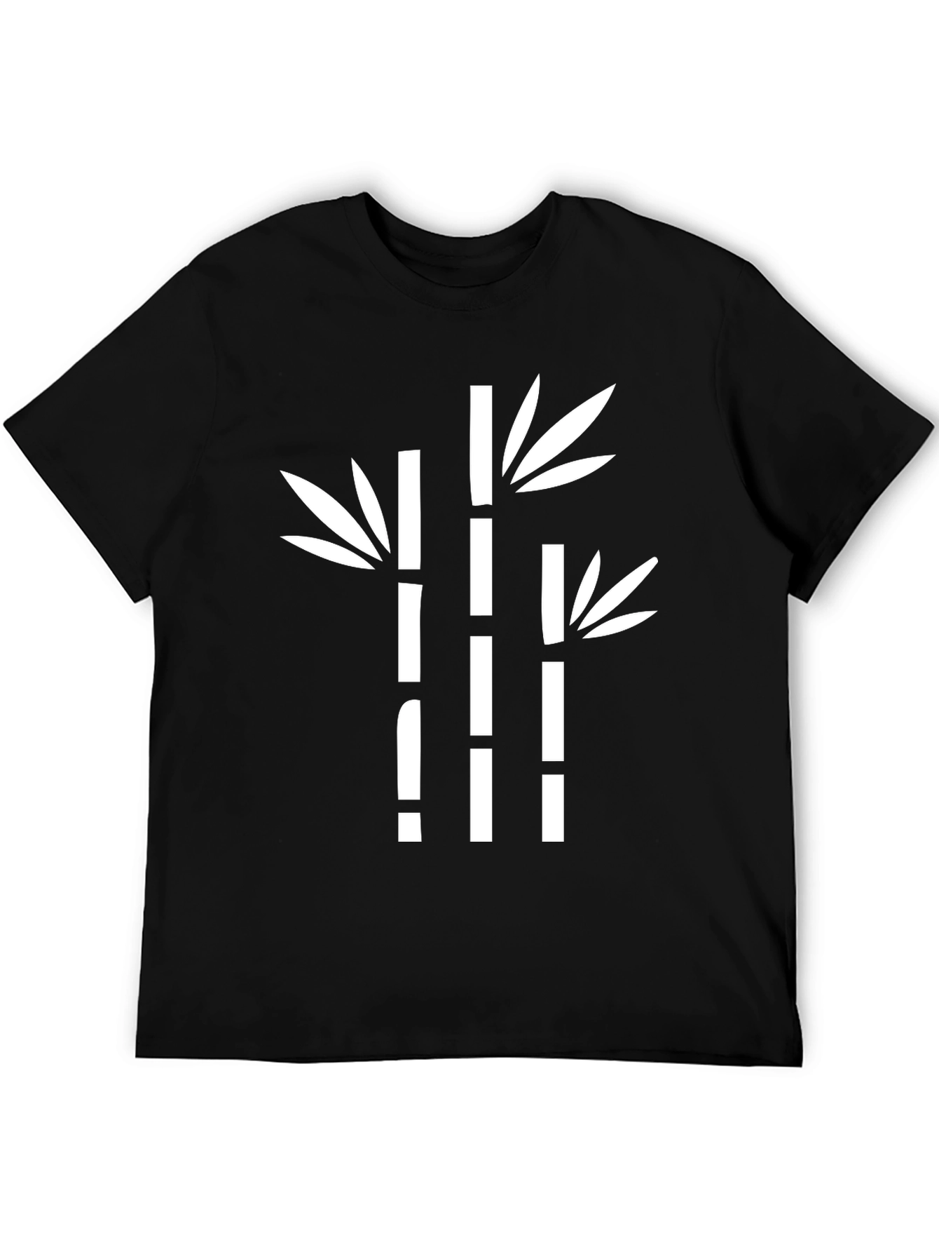 Black Bamboo Graphic Tee - Black Cotton Shirt view 5