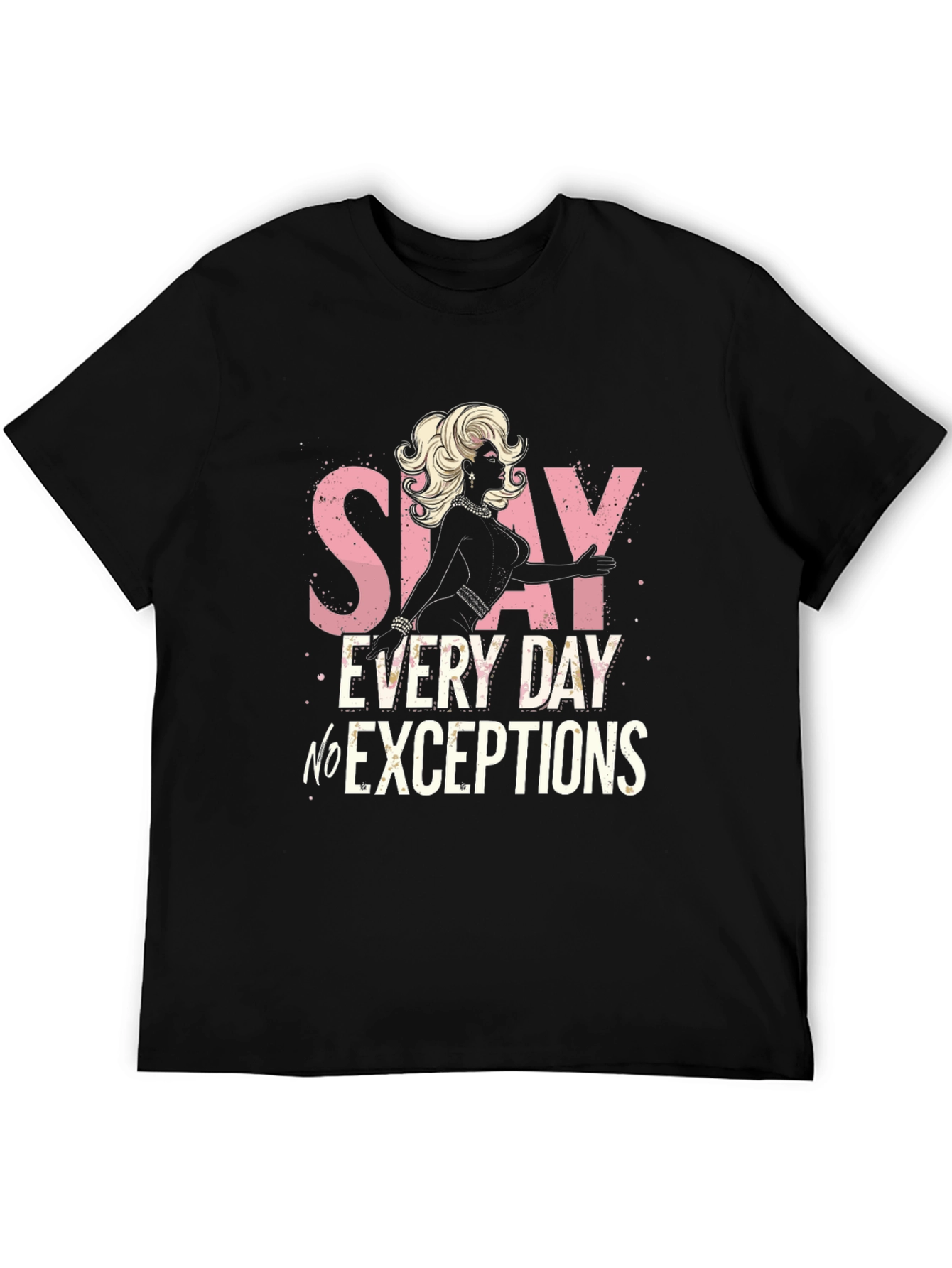 Black Slay Every Day Black Graphic T-Shirt view 5