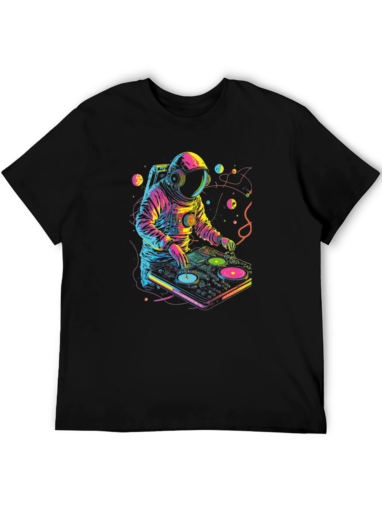 Black Astronaut DJ Black Graphic Tee view 5
