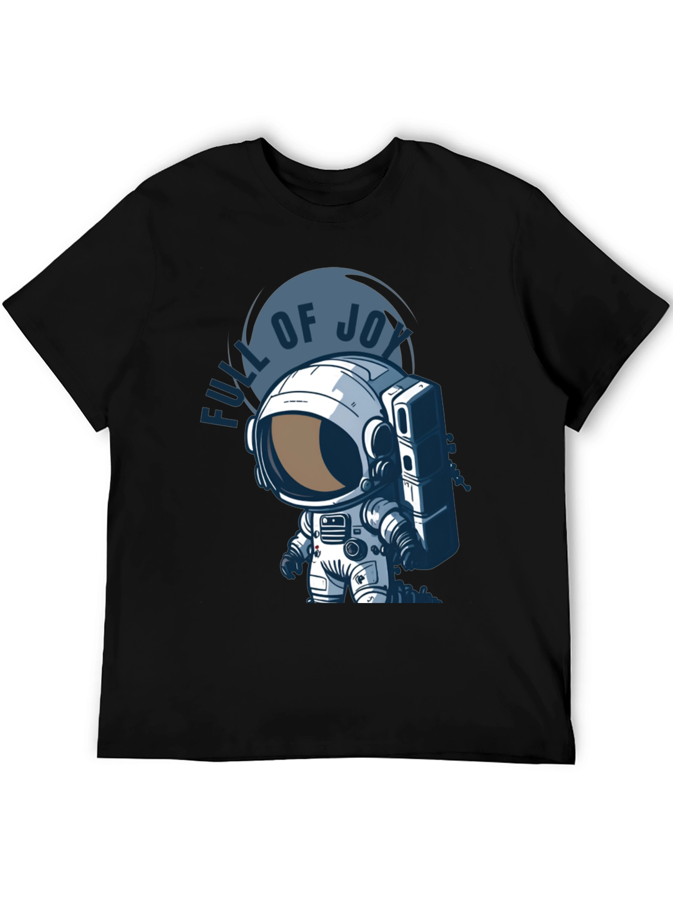 Black Full of Joy Astronaut Graphic T-Shirt view 5