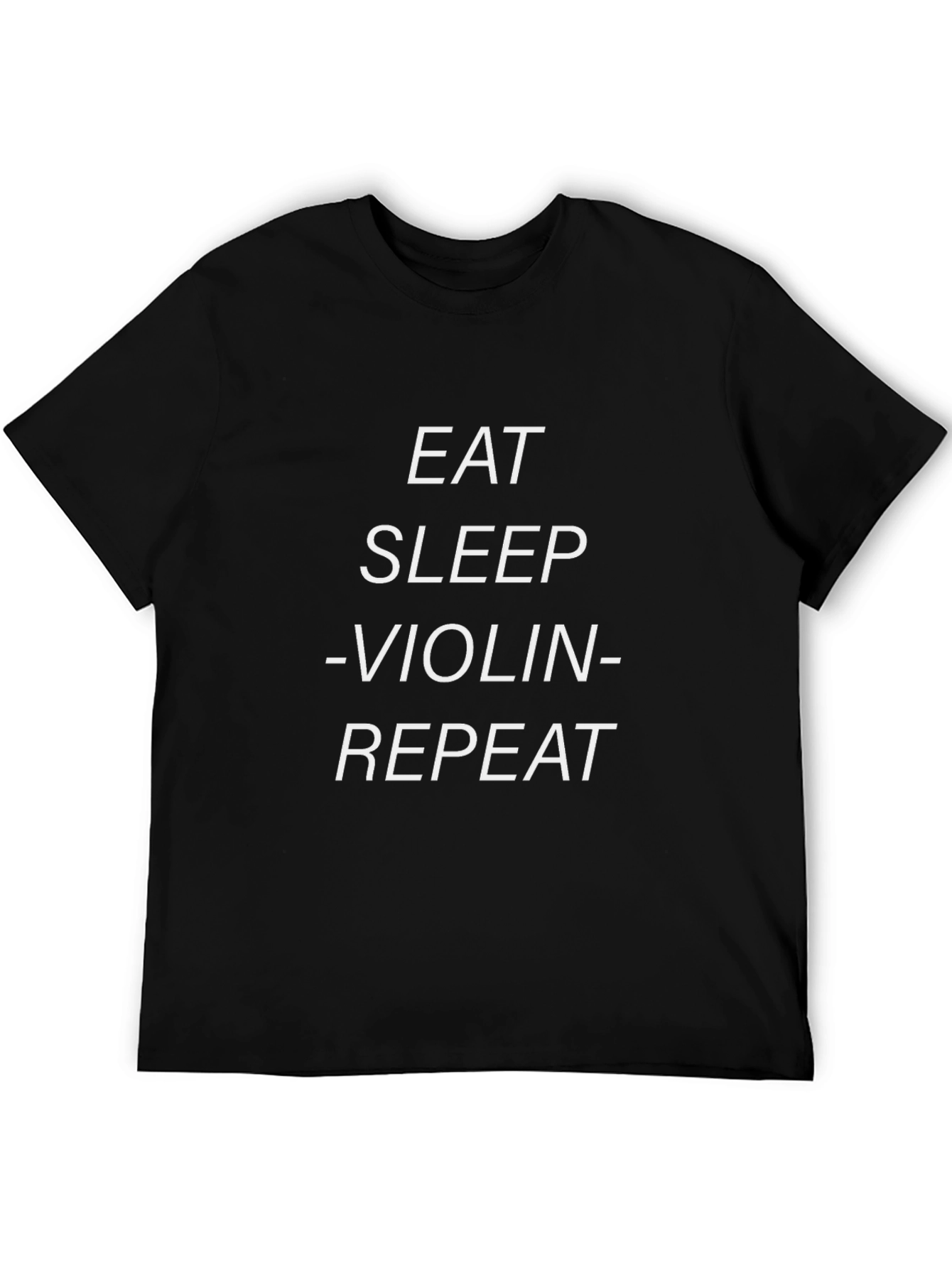 Black Eat Sleep Violin Repeat T-Shirt view 5