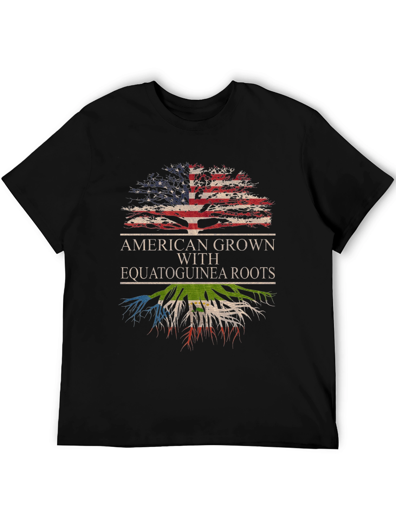 American Grown with Equatoguinea Roots T-Shirt - 5