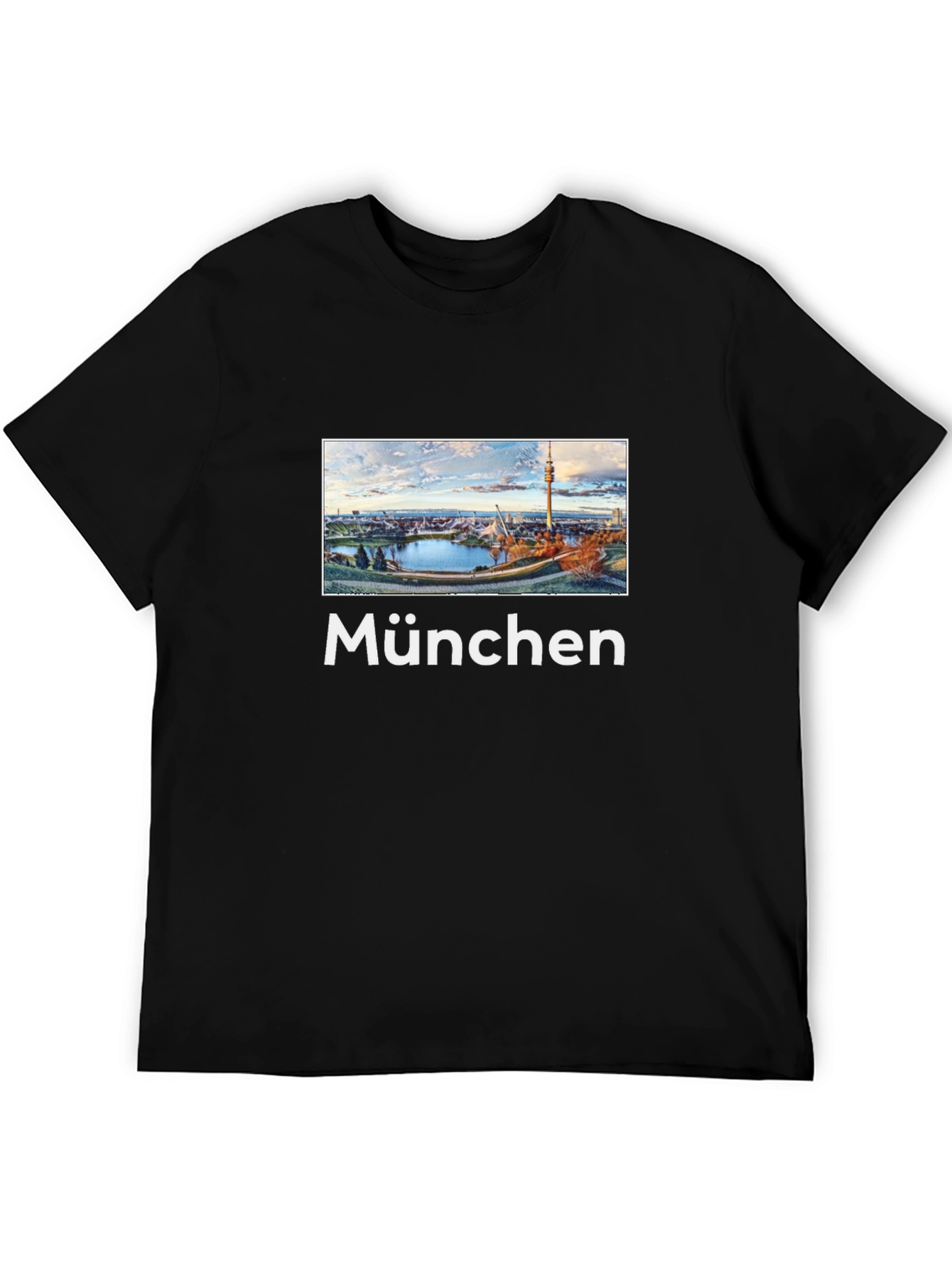 München T-Shirt - City View Crew Neck Tee - 5