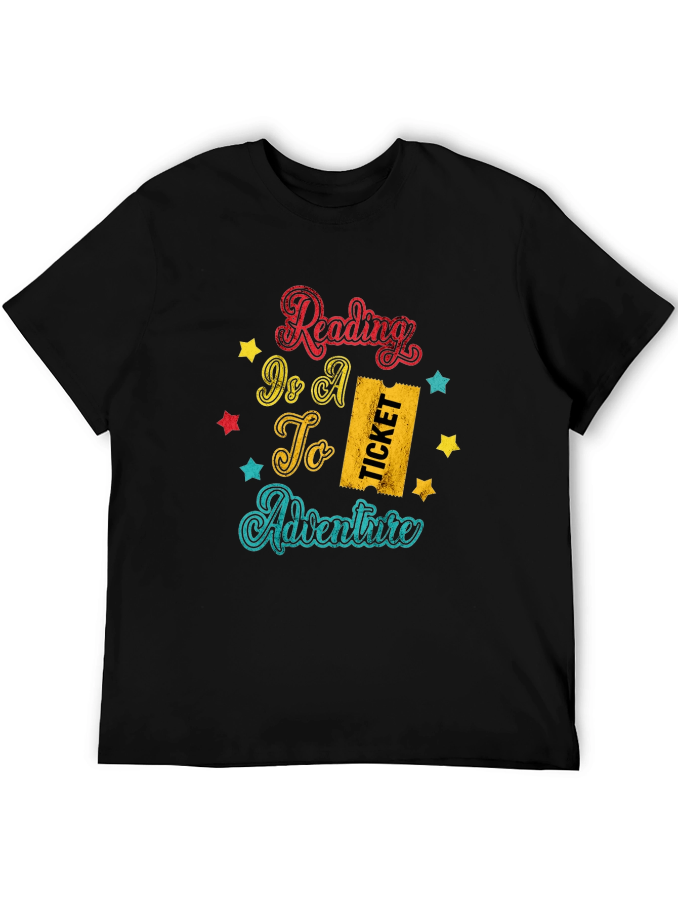 Black Reading Is a Ticket to Adventure Graphic Tee view 5