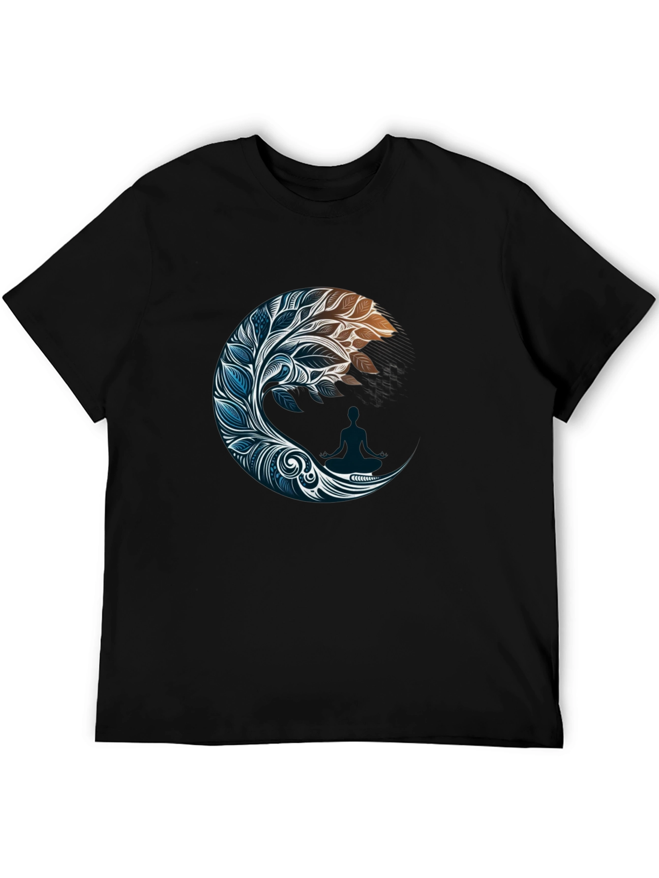 Black Zen Moon Graphic Tee - Stylish Comfort view 5