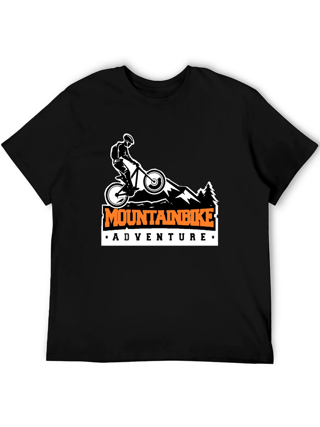 Black Mountain Bike Adventure T-Shirt - Black view 5