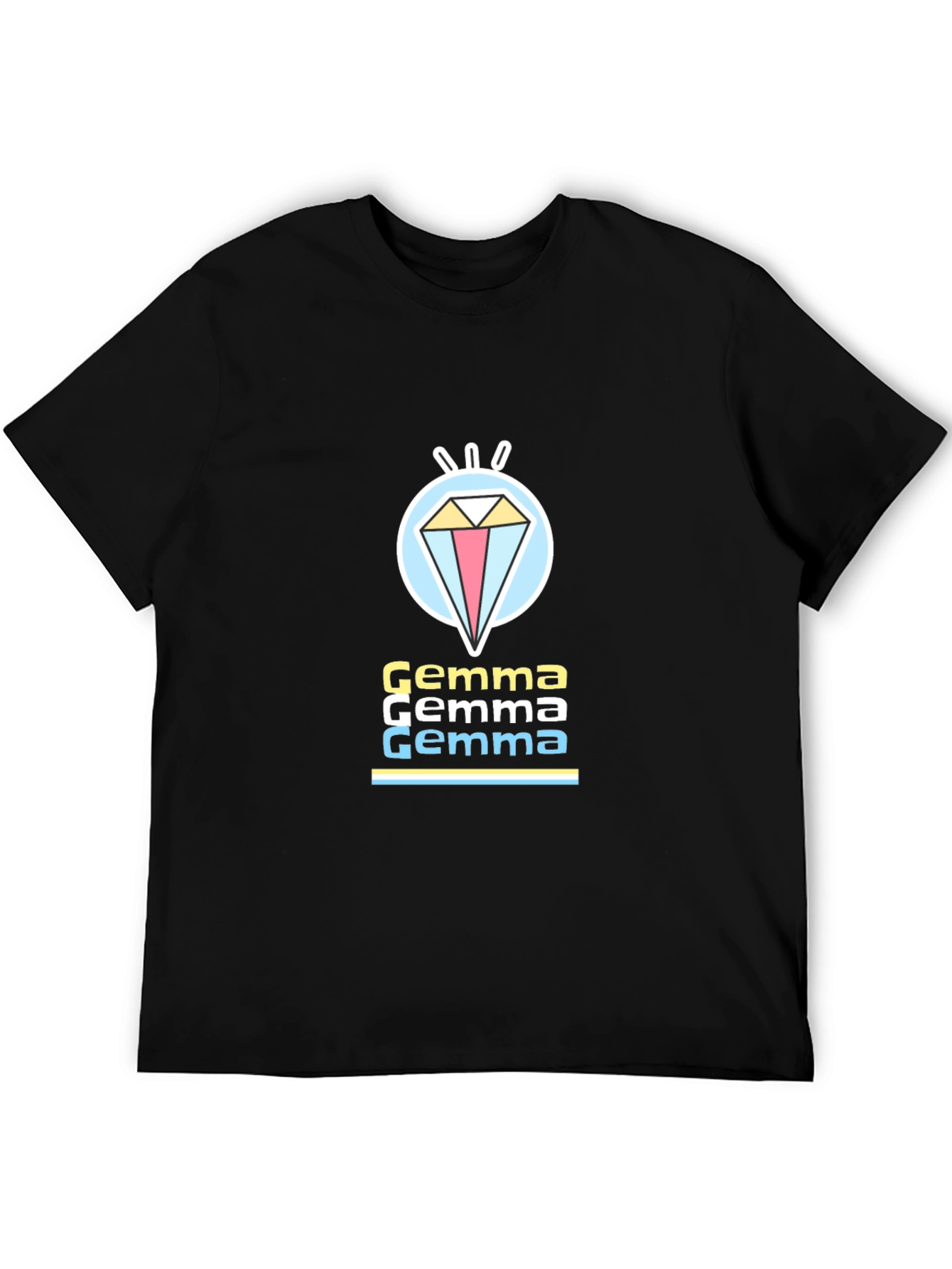 Black Gemma Diamond Graphic T-Shirt - Black view 5