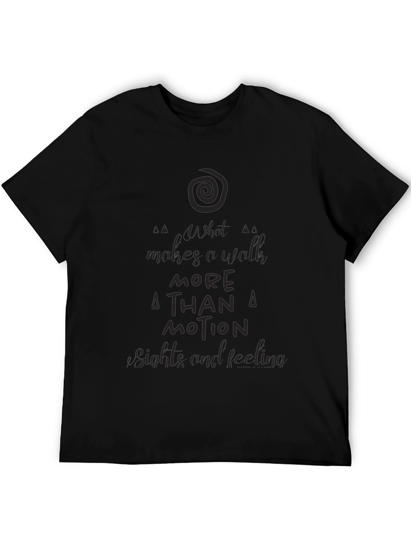 Black Inspirational Black Graphic T-Shirt - Walk & Motion view 5