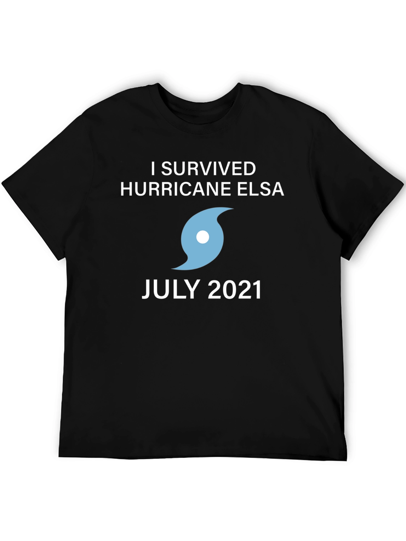 Black I Survived Hurricane Elsa T-Shirt view 5