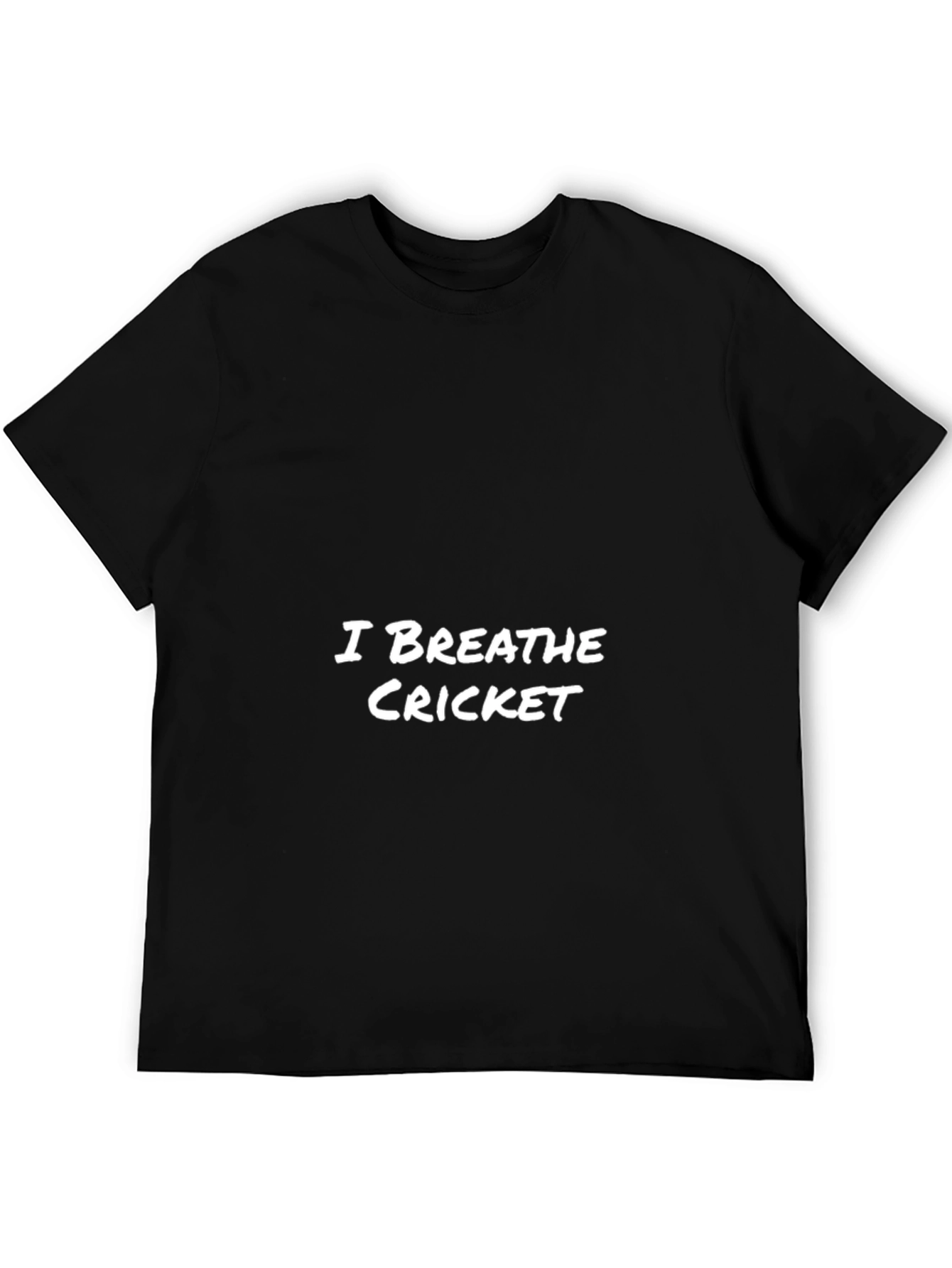 Black I Breathe Cricket Men's Black Graphic Tee view 5