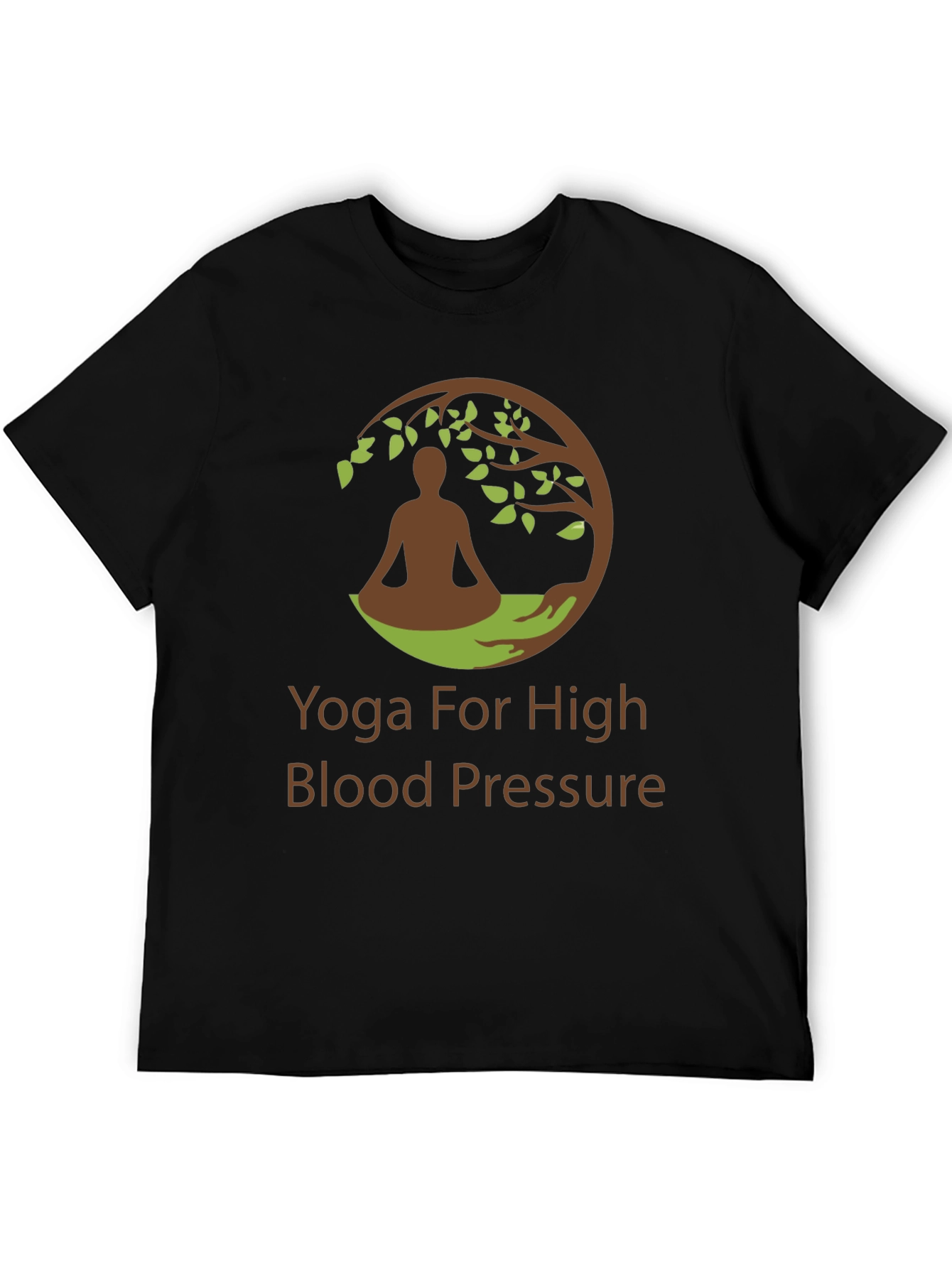 Black Yoga for High Blood Pressure T-Shirt view 5