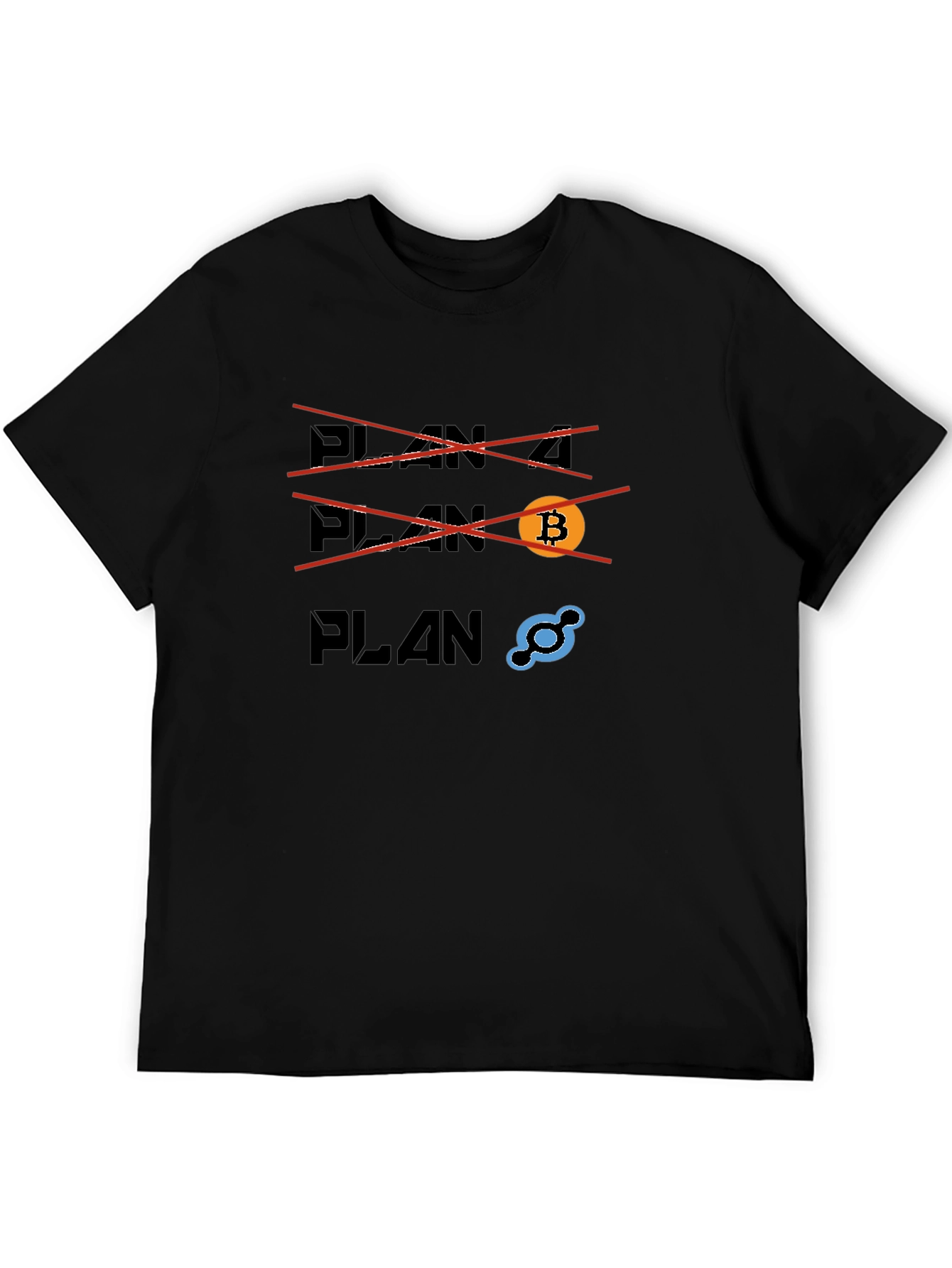 Black Crypto Plan T-Shirt - Bitcoin & Helium view 5