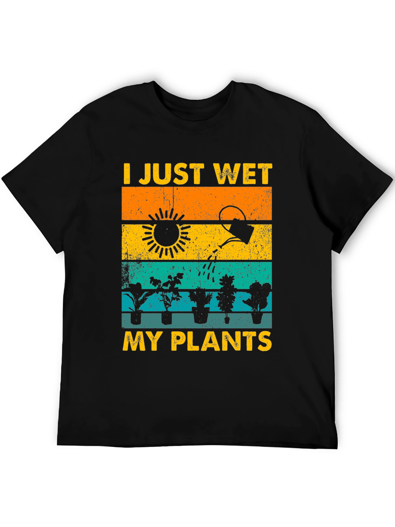 Black I Just Wet My Plants T-Shirt Gardener Gift view 5