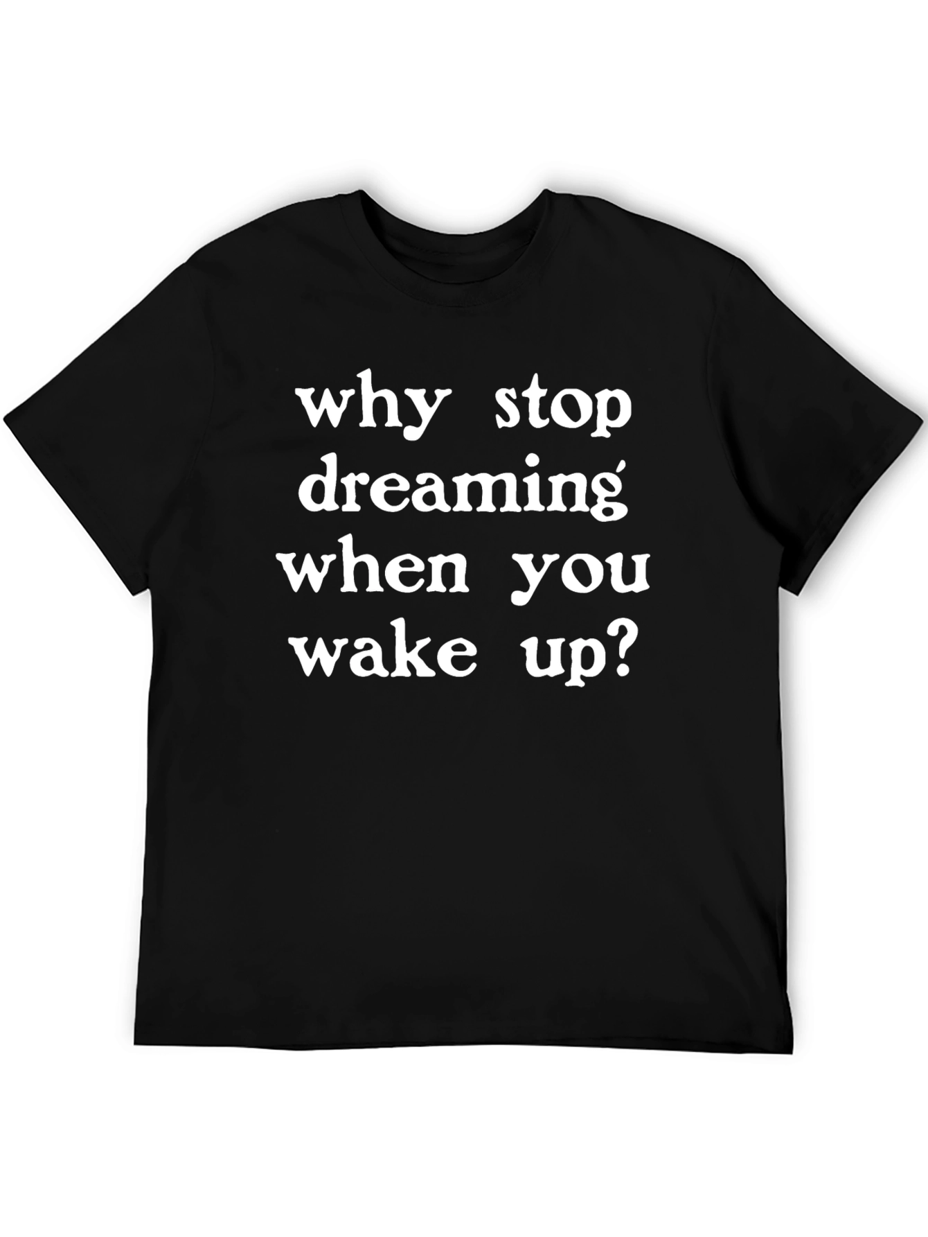 Black Dream On Graphic Tee - Men's Black T-Shirt view 5