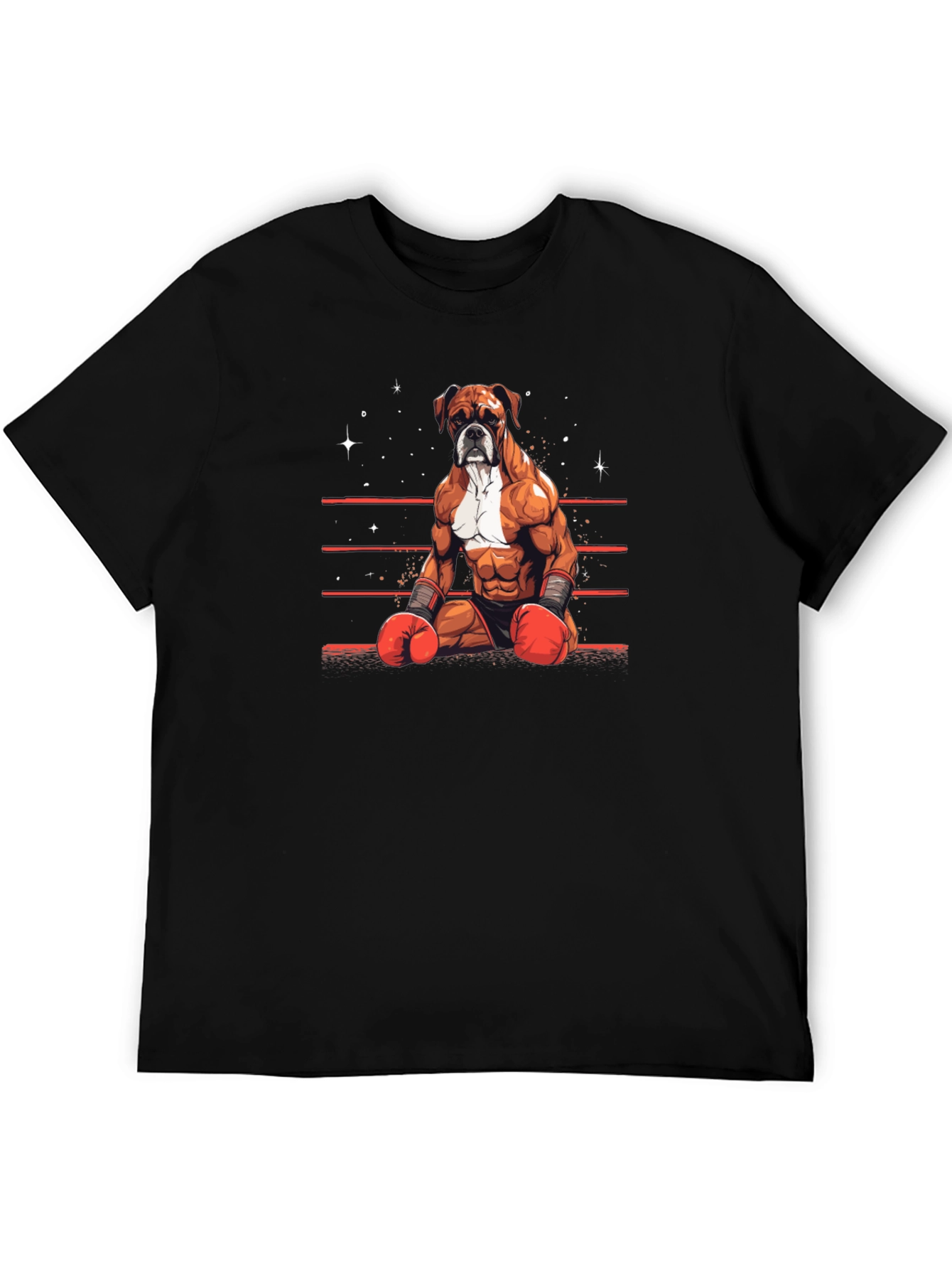 Black Boxer Dog Boxing T-Shirt - Funny Animal Lover Tee view 5