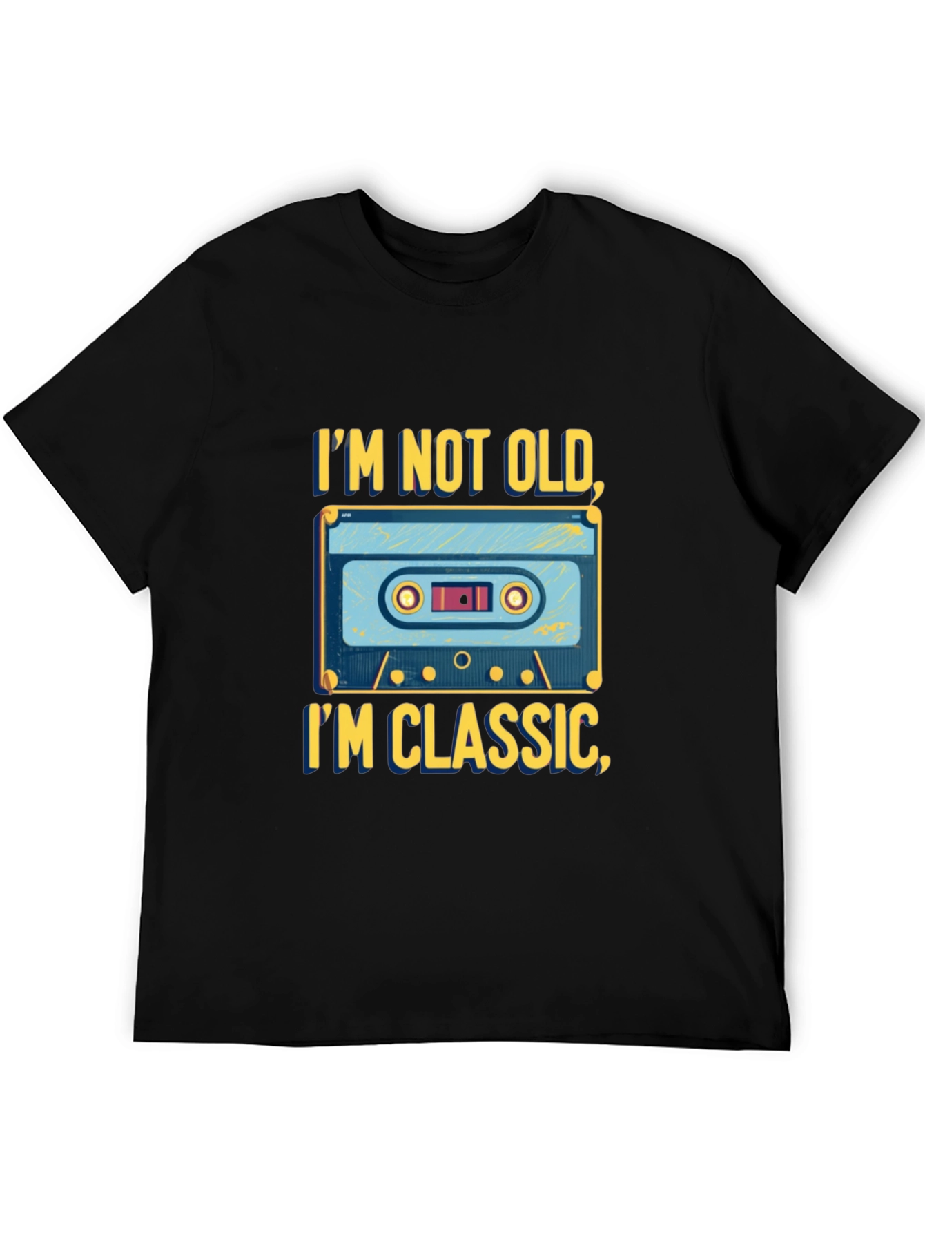 Black Classic Cassette Tape T-Shirt - Retro Style view 5