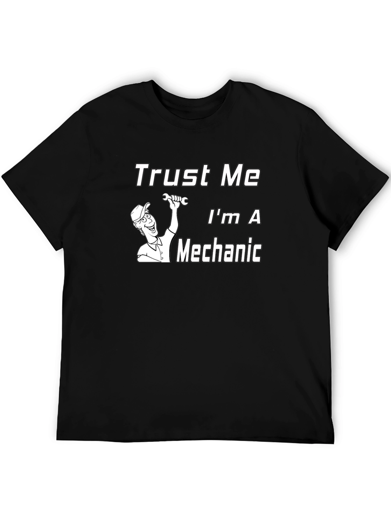 Black Trust Me I'm A Mechanic T-Shirt - Black view 5