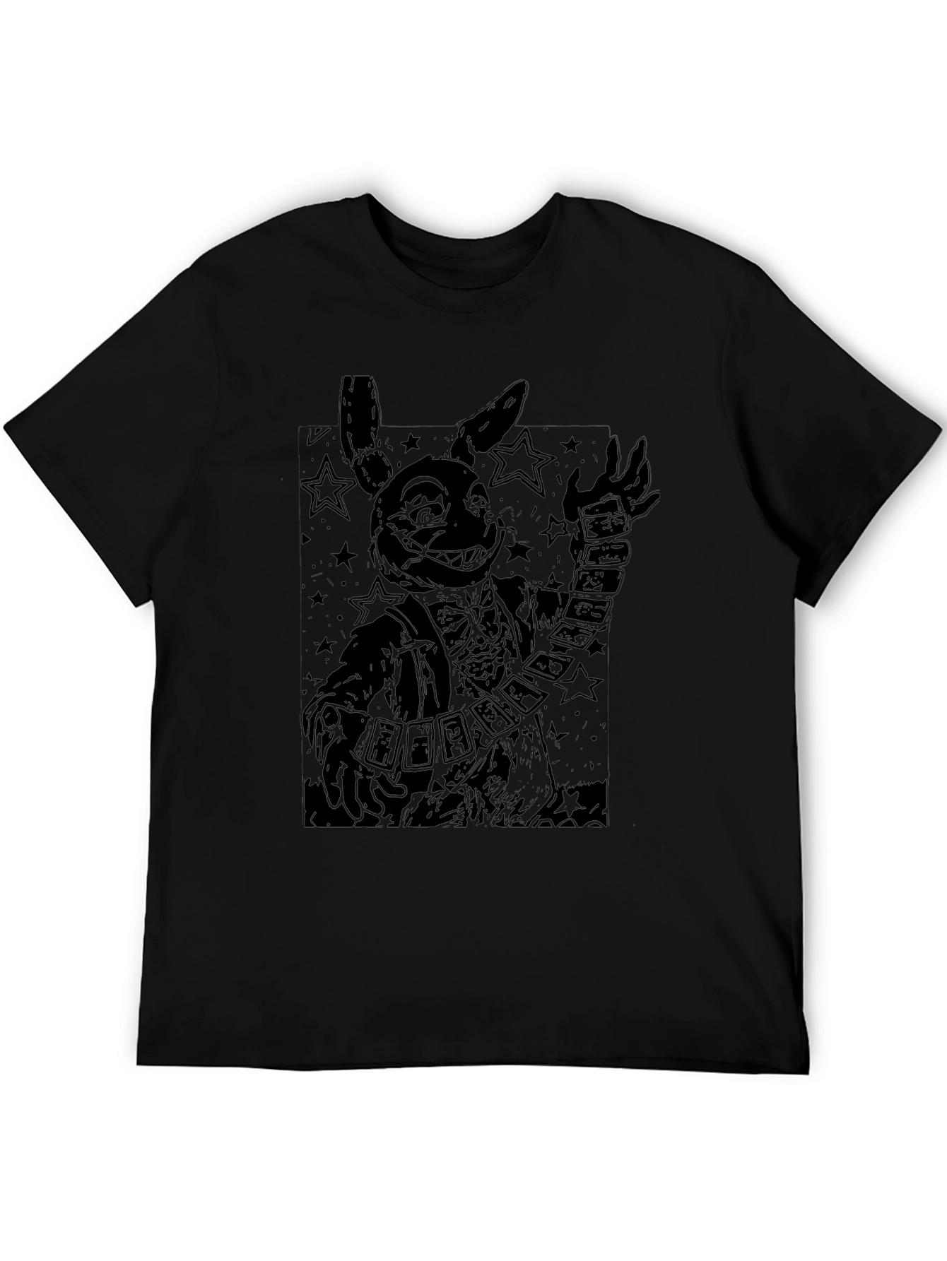 Black Dark Rabbit Graphic Tee - Men's Black T-Shirt view 5