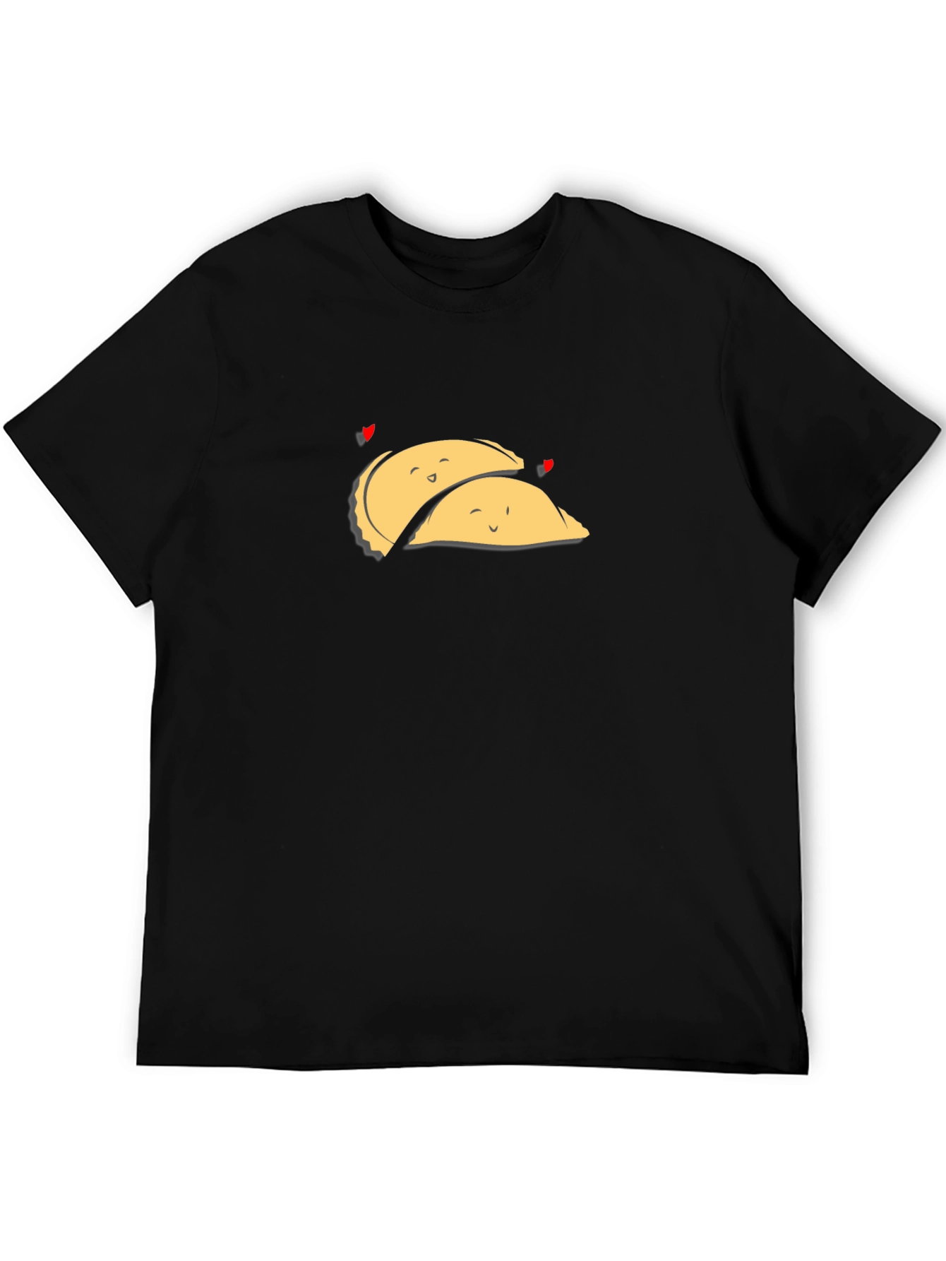 Black Cute Dumpling Love Black T-Shirt view 5