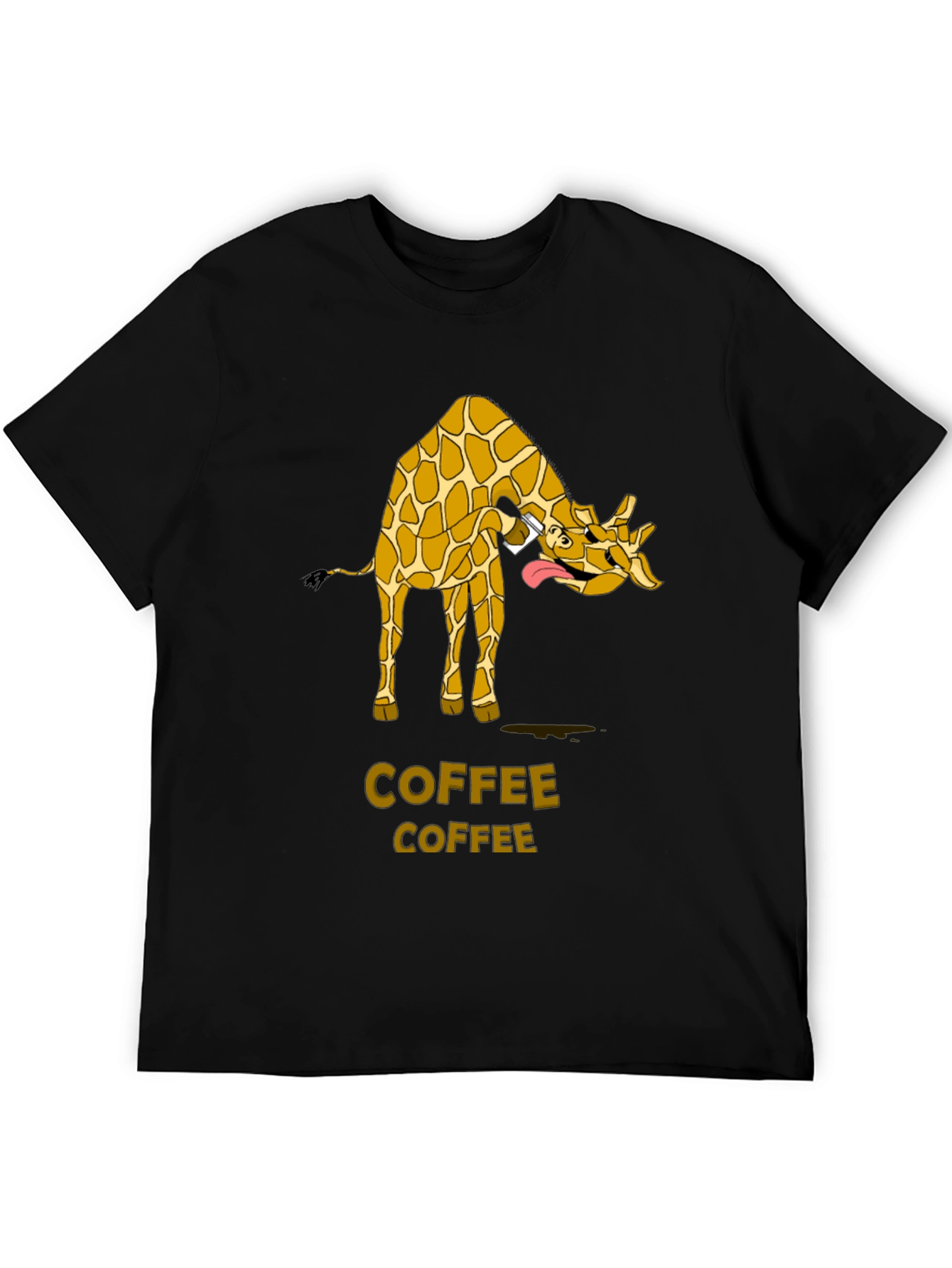 Black Giraffe Coffee Lover T-Shirt view 5