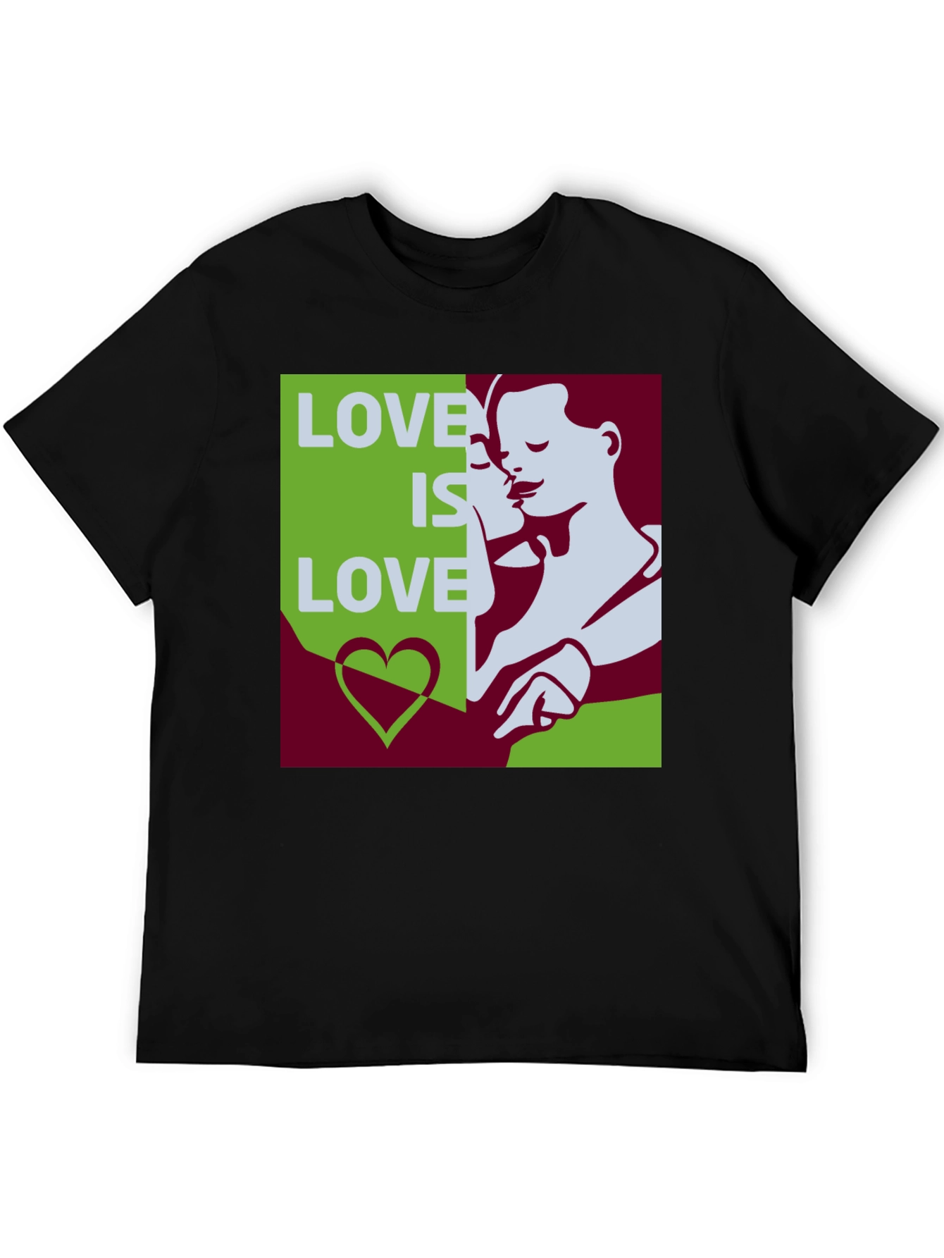 Black Love Is Love Graphic Tee - Black Cotton Blend view 5