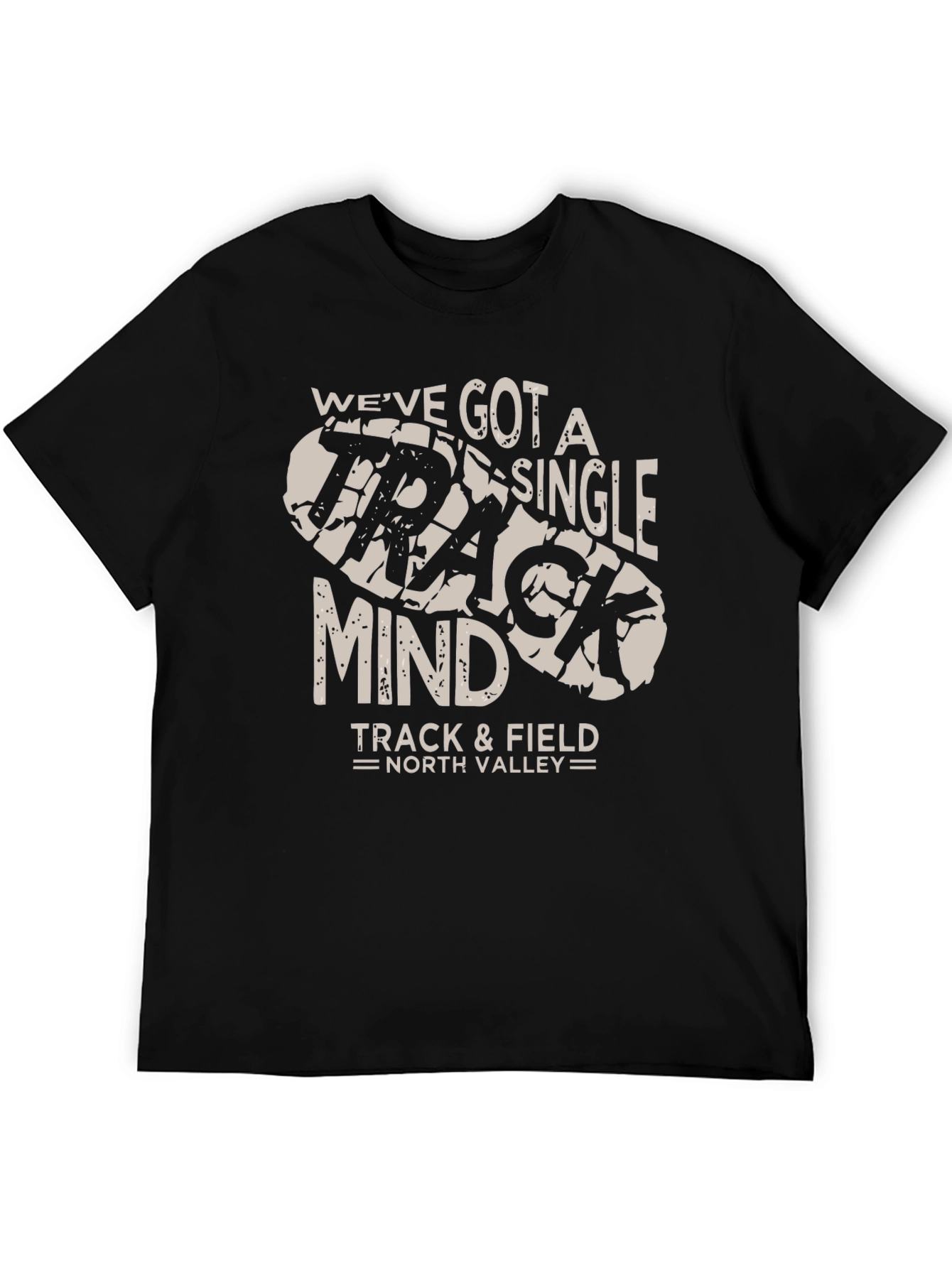 Black Track Mind T-Shirt - North Valley Track & Field Tee view 5
