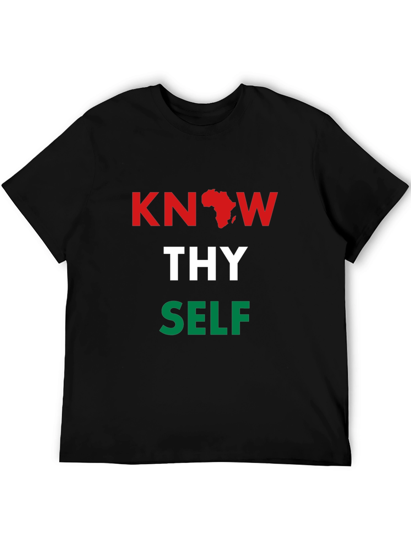 Black Know Thy Self T-Shirt - Pan African Colors view 5