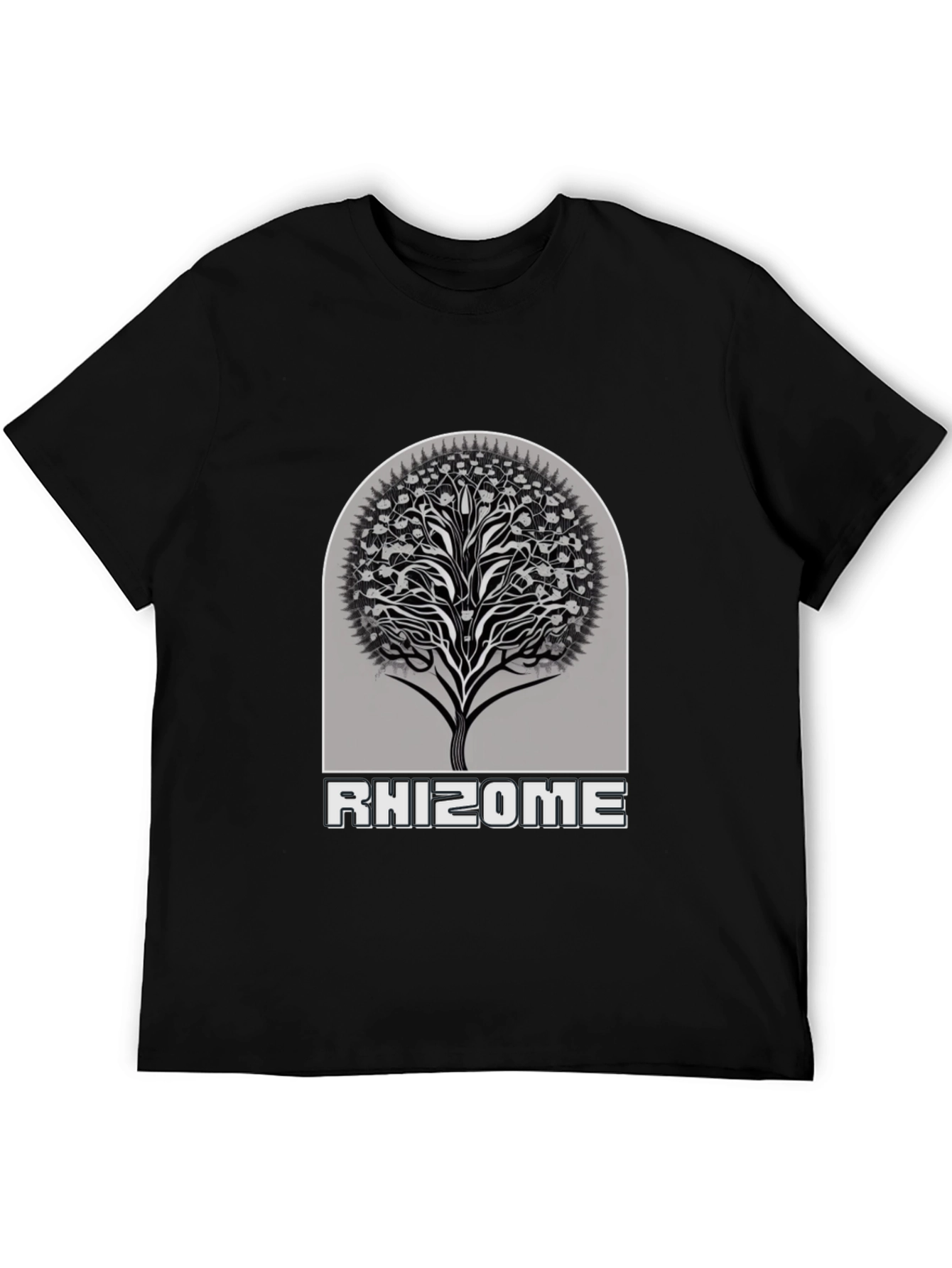 Black Rhizome Tree Graphic T-Shirt - Stylish & Unique view 5