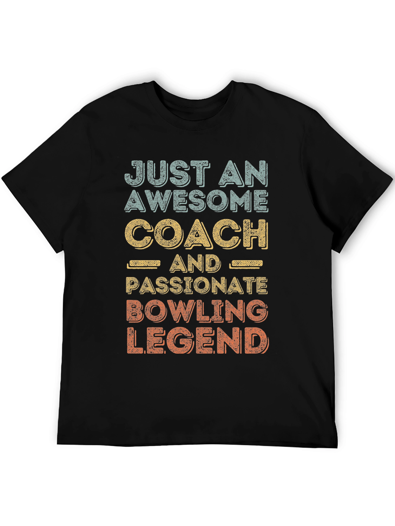 Black Awesome Bowling Coach Legend T-Shirt view 5