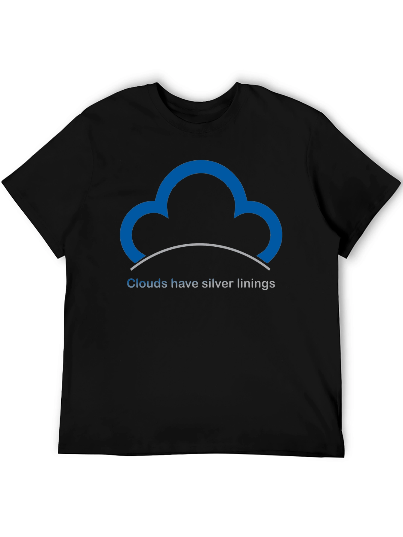 Black Optimistic Cloud T-Shirt - Silver Linings view 5