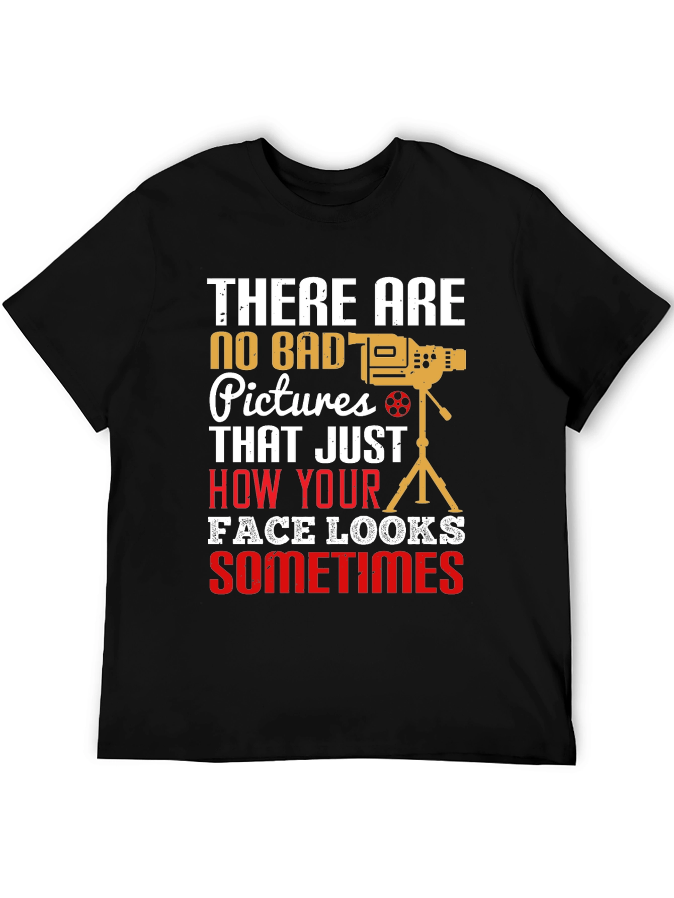 Black Funny Photography T-Shirt: No Bad Pictures view 5
