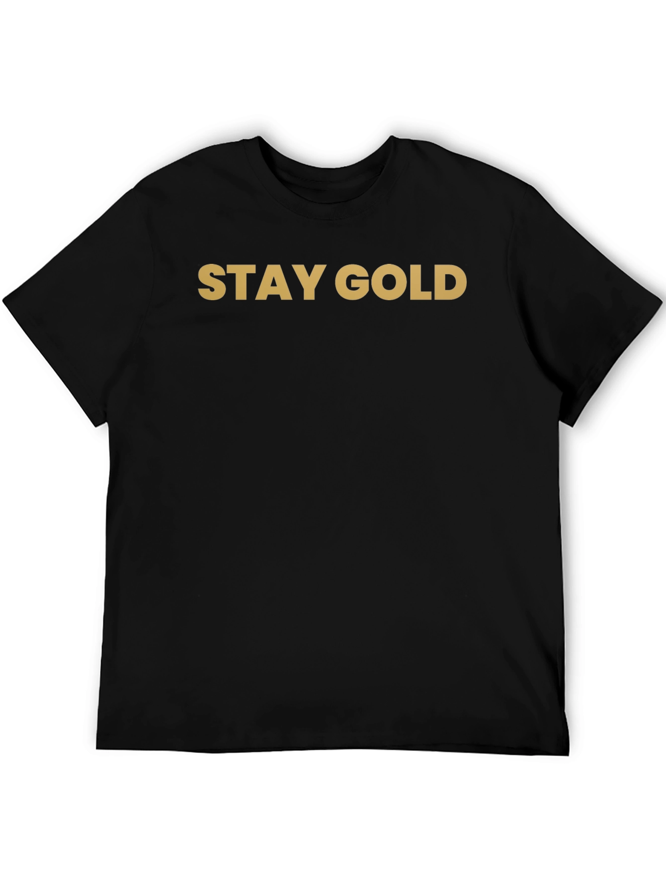 Black Stay Gold Graphic Tee - Classic Black T-Shirt view 5