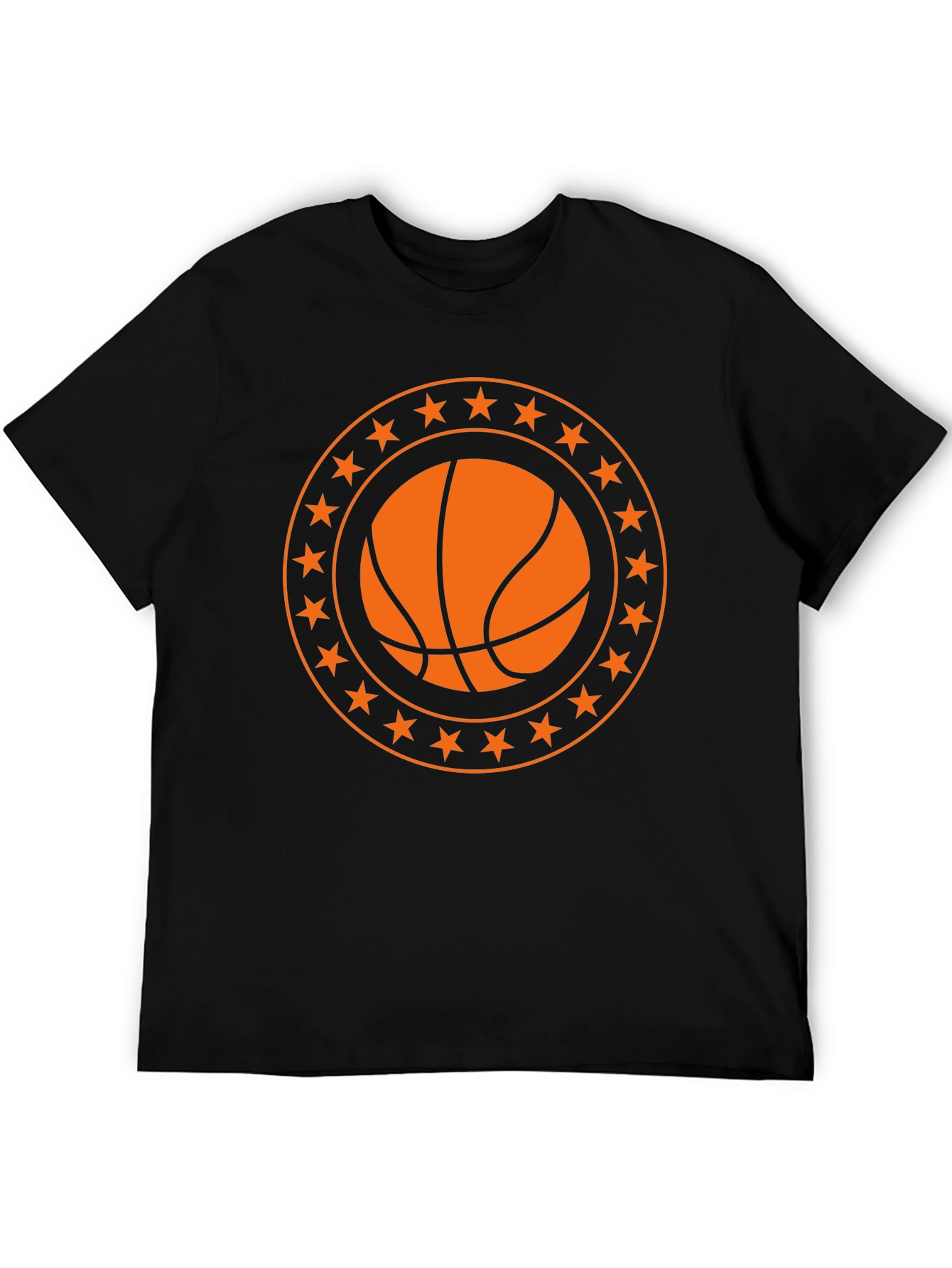 Black Basketball Star Graphic Black T-Shirt view 5