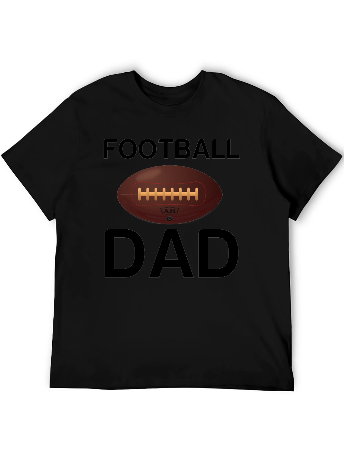 Black Football Dad Graphic T-Shirt view 5