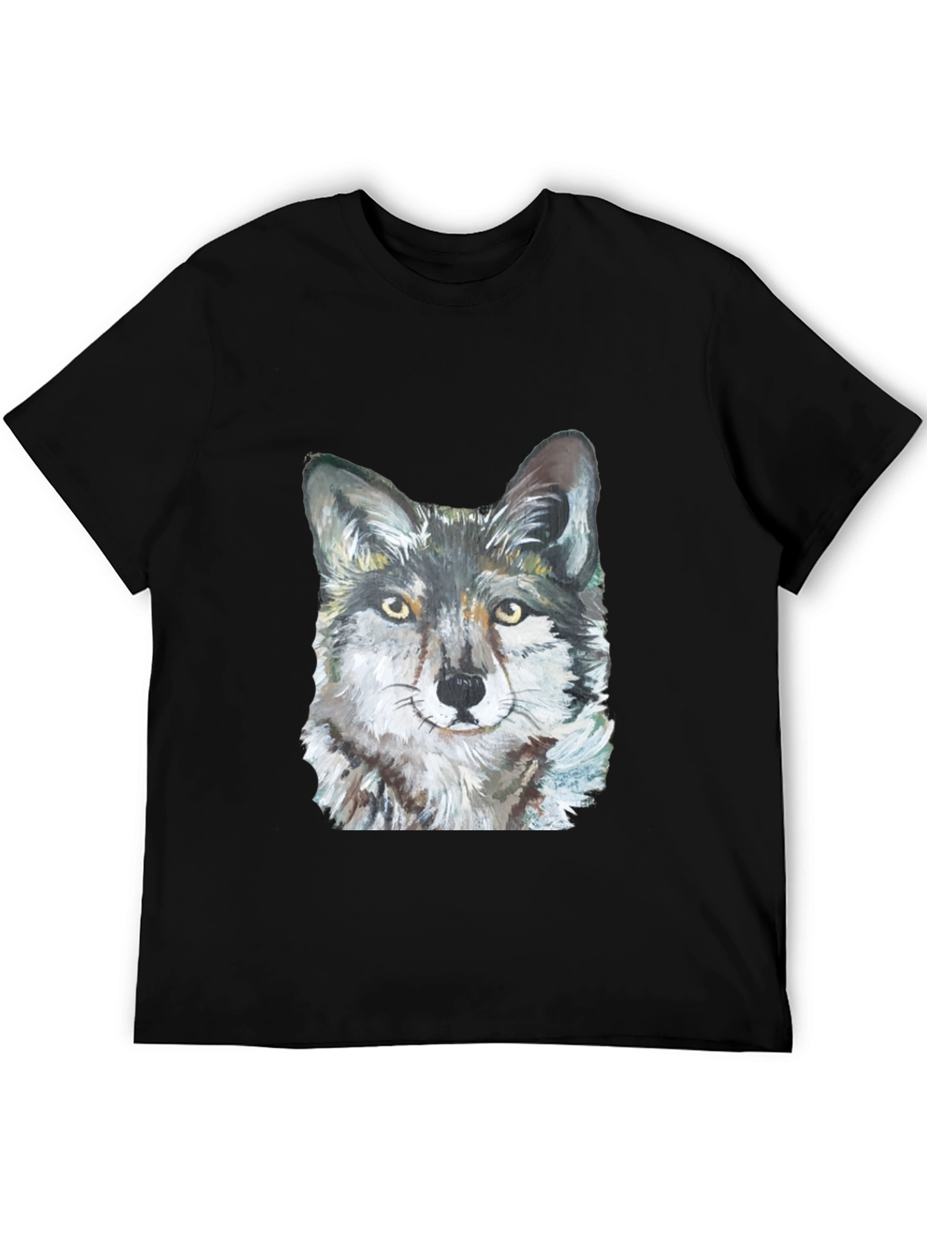 Black Wolf Graphic Tee - Black Cotton Blend view 5