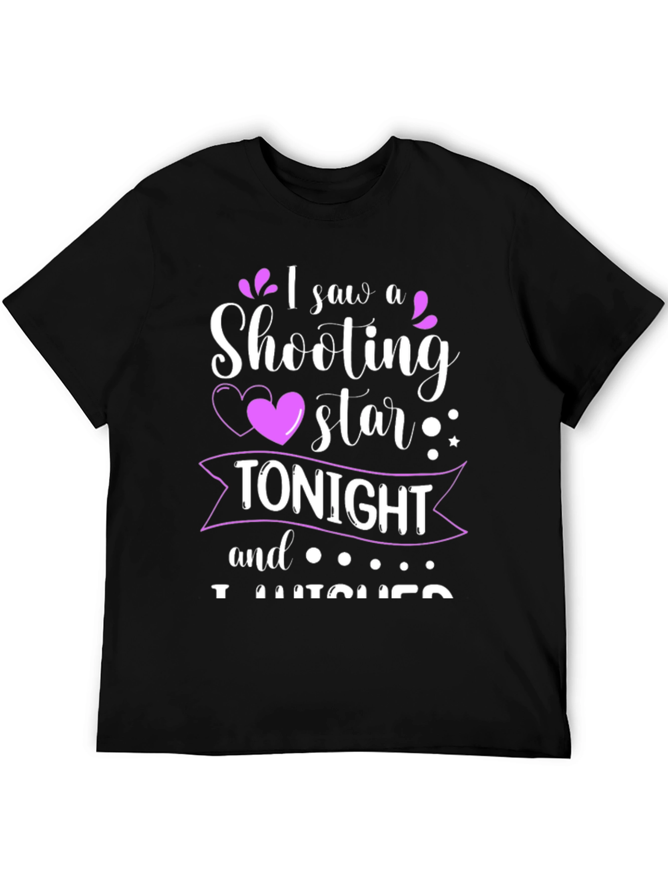 Black Shooting Star Wish T-Shirt - Black view 5