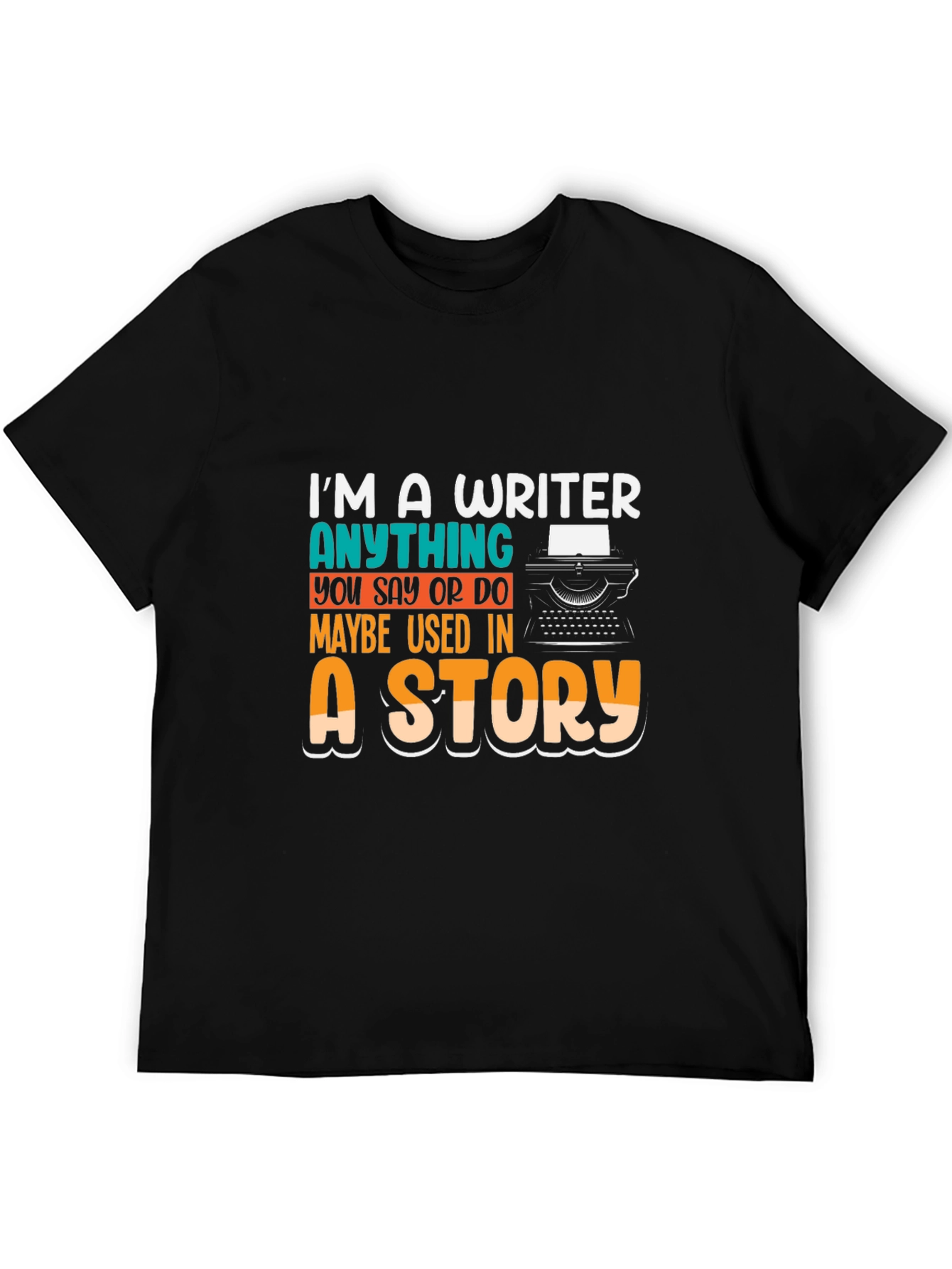 Black Writer Novelty Graphic T-Shirt view 5
