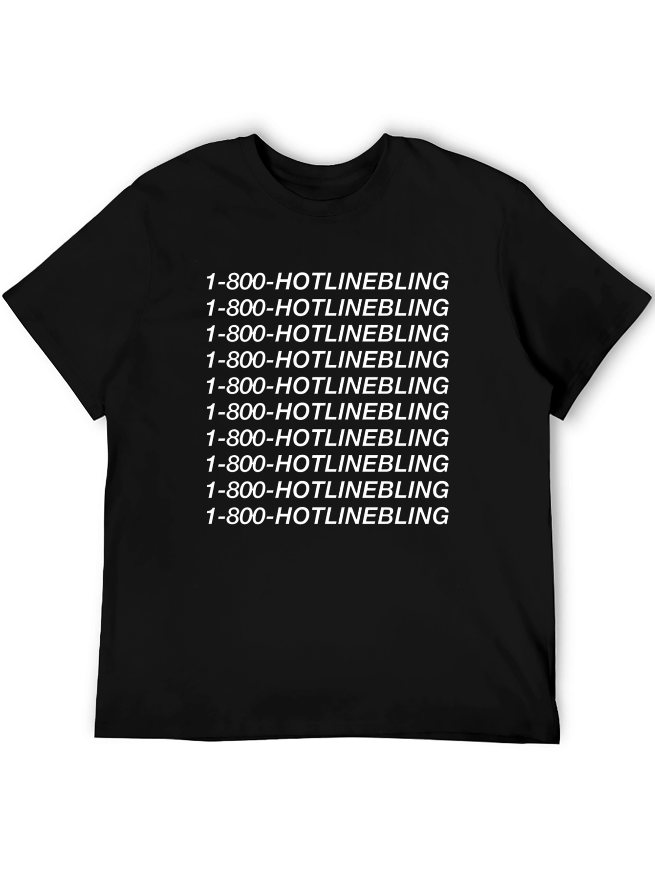Black 1-800-HOTLINEBLING Printed T-Shirt view 5