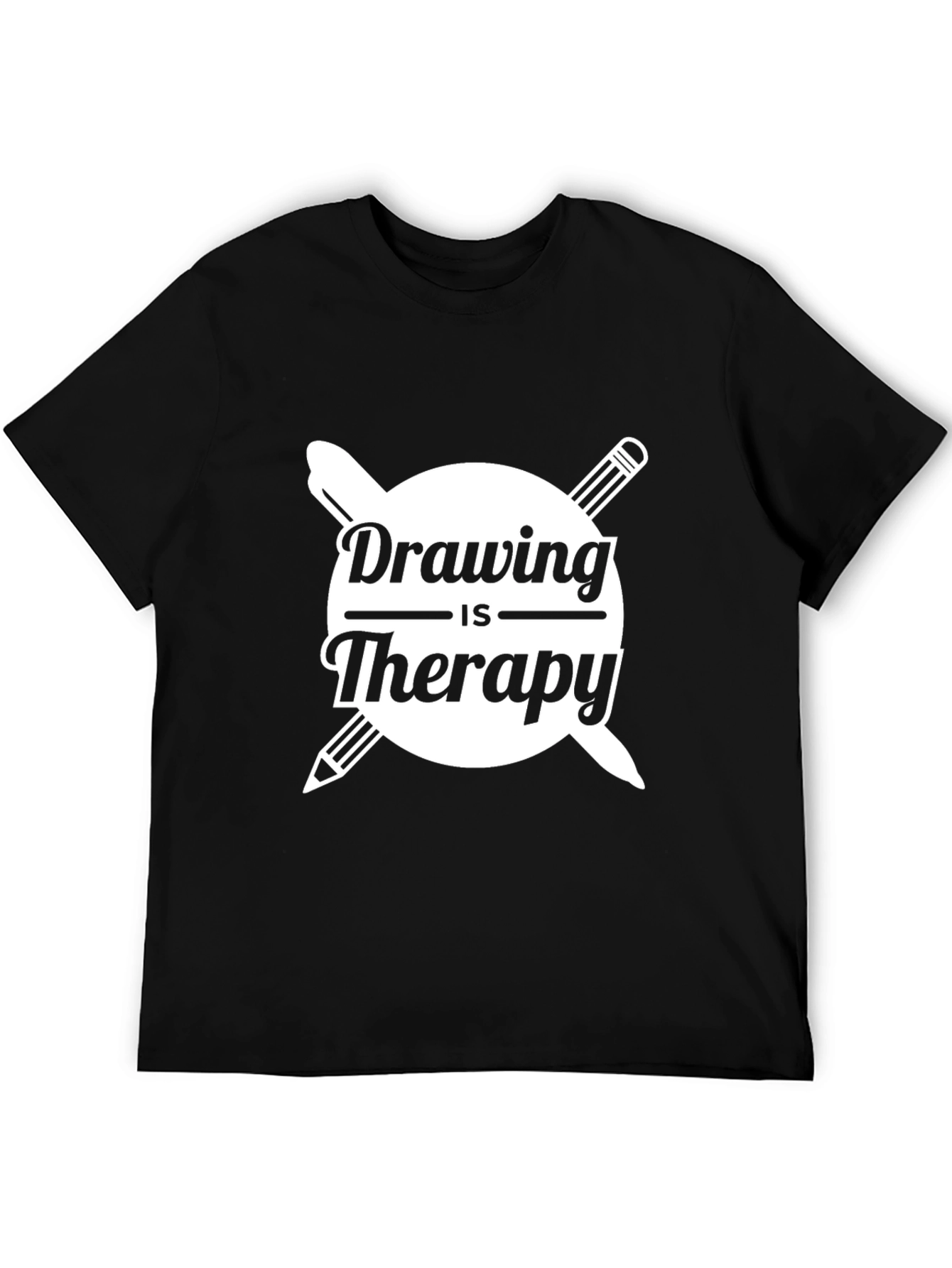 Black Drawing is Therapy Graphic Tee - Artist's Comfort view 5