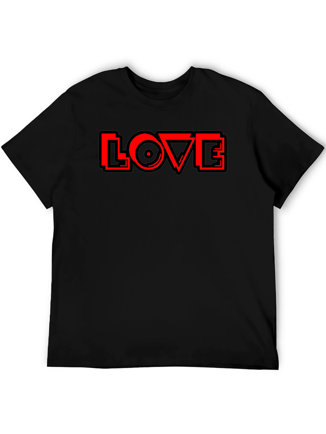 Black Love Record Graphic Tee - Black T-Shirt view 5