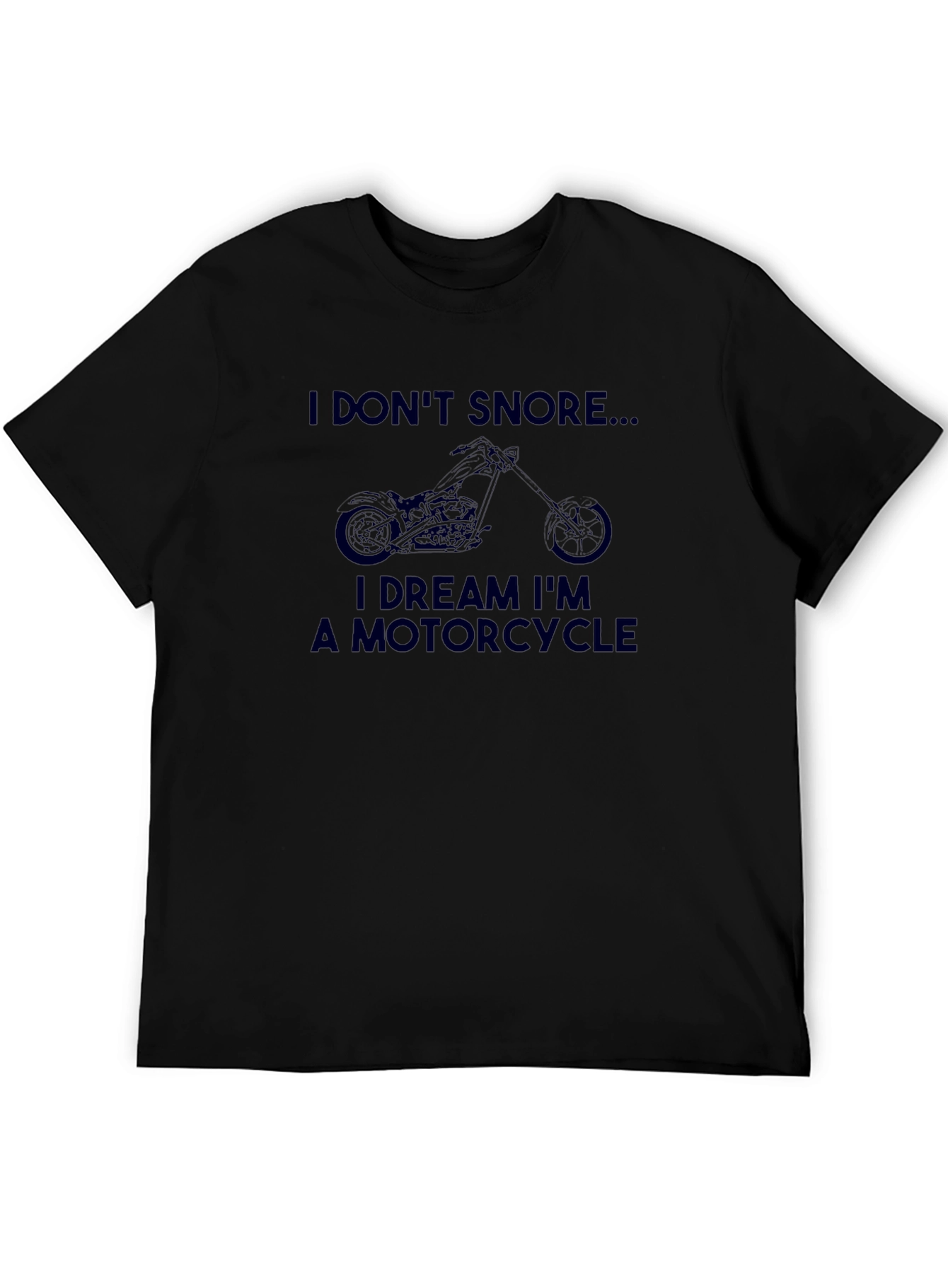 Black I DREAM I'M A MOTORCYCLE T-Shirt view 5