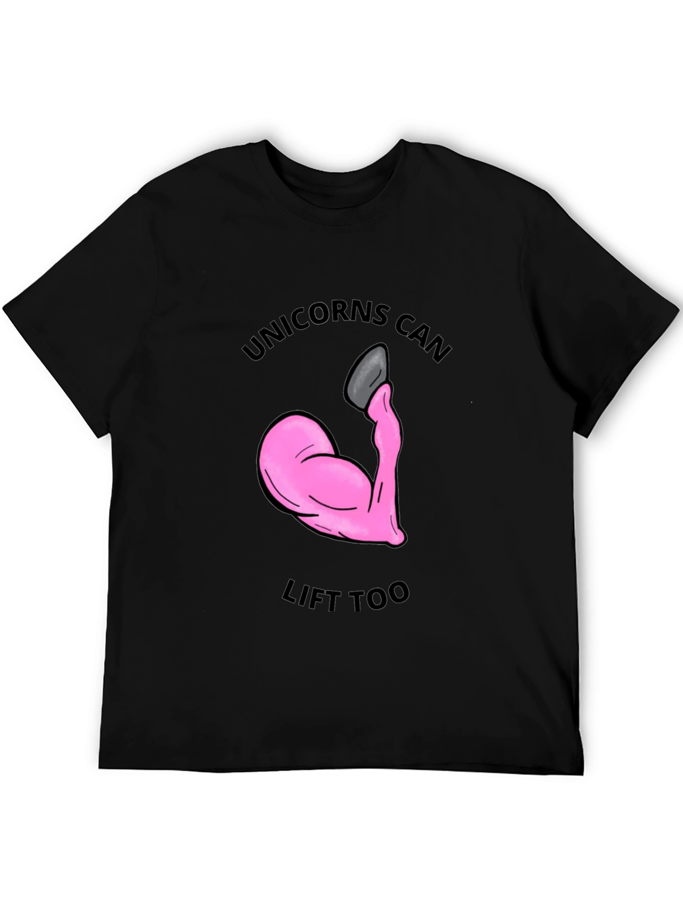 Black Unicorns Can Lift Too T-Shirt - Funny Workout Gym Tee view 5
