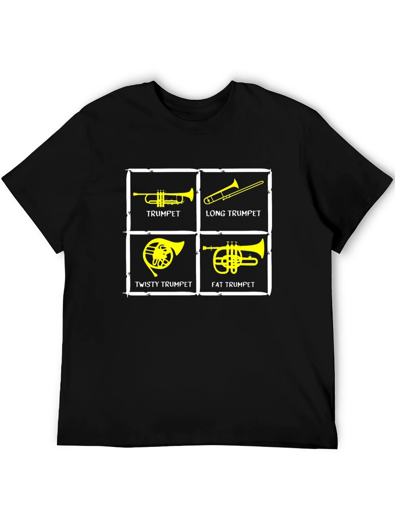 Black Funny Trumpet T-Shirt - Music Instrument Humor Tee view 5