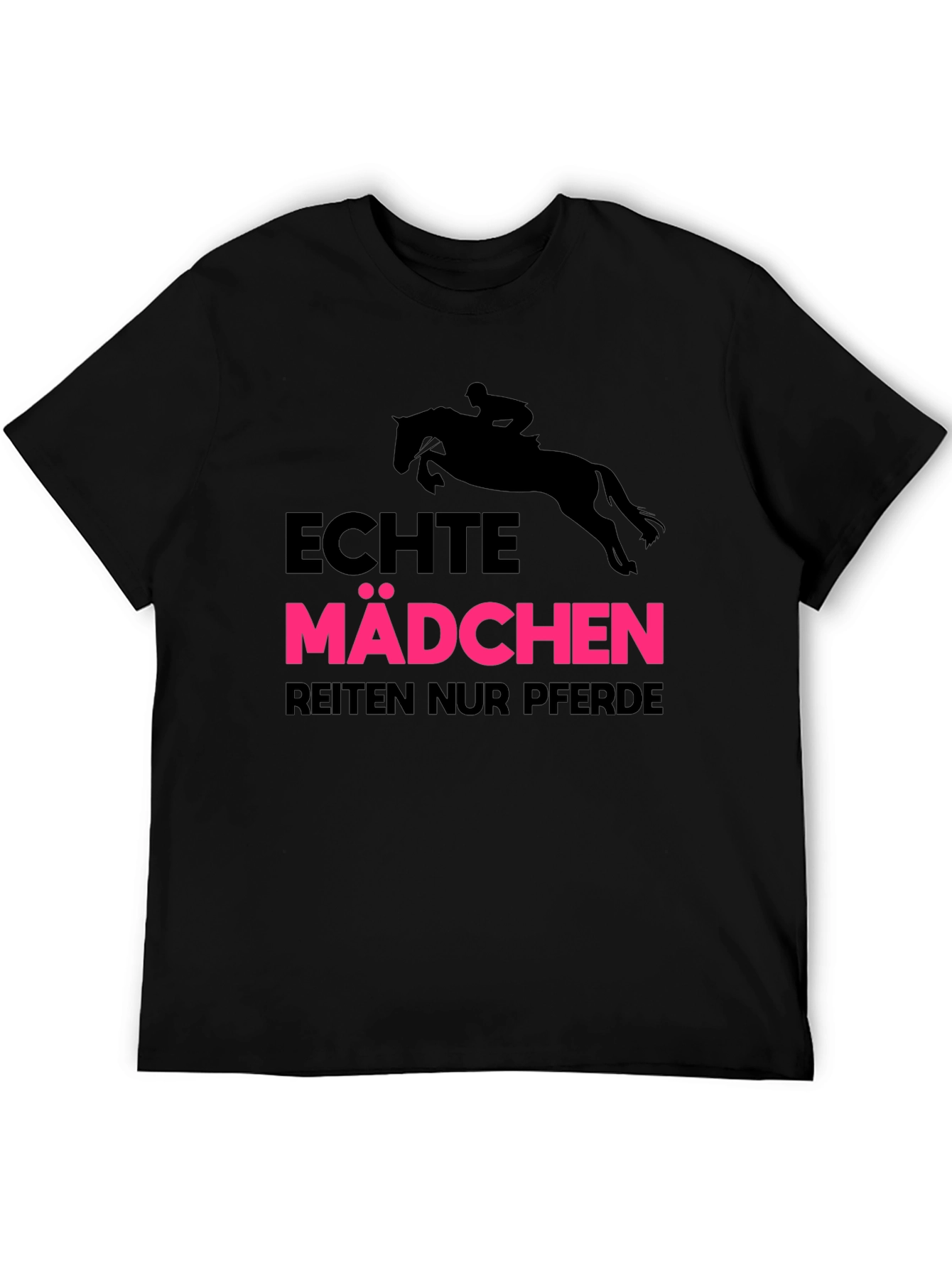 Black Echte Madchen Reiten Nur Pferde Black T-Shirt view 5