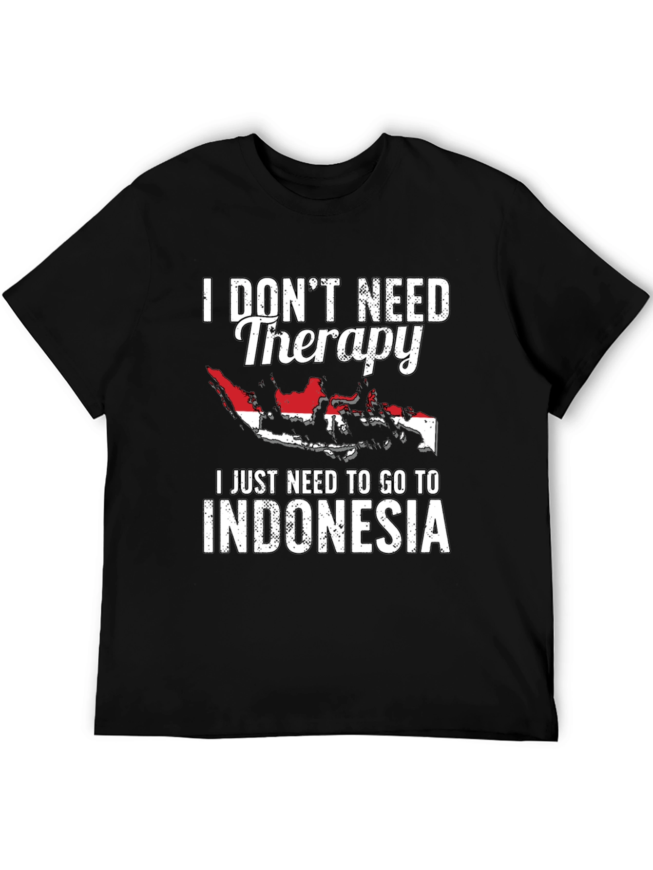 Black Indonesia Therapy Graphic Tee - Black Cotton Comfort view 5