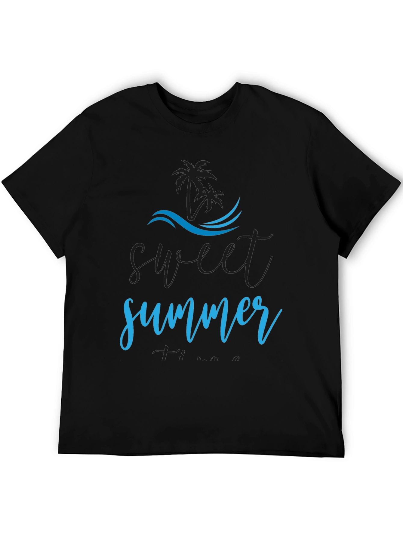 Black Sweet Summer T-Shirt - Beach Vibes view 5