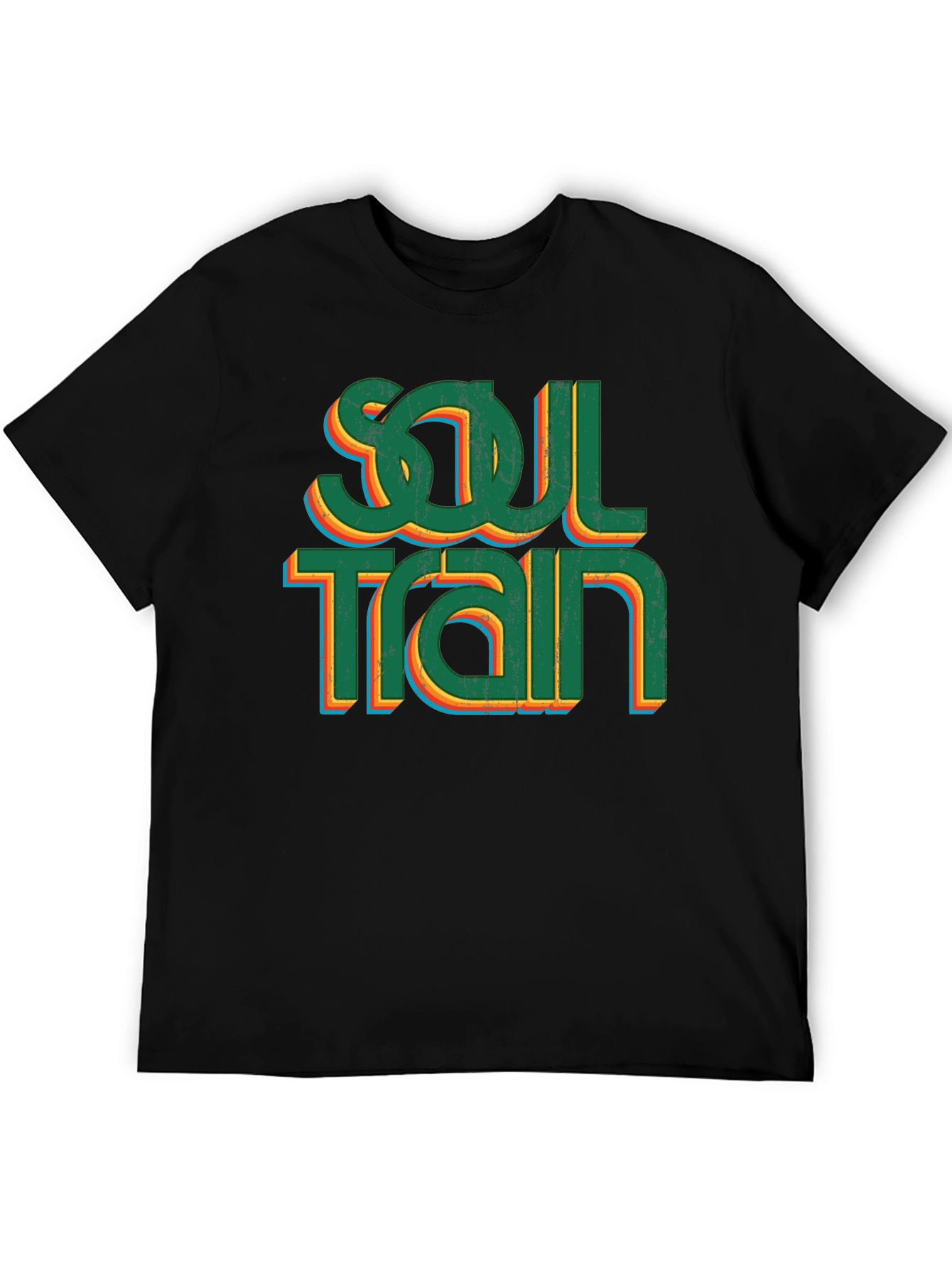 Black Soul Train Retro Style Graphic Tee view 5