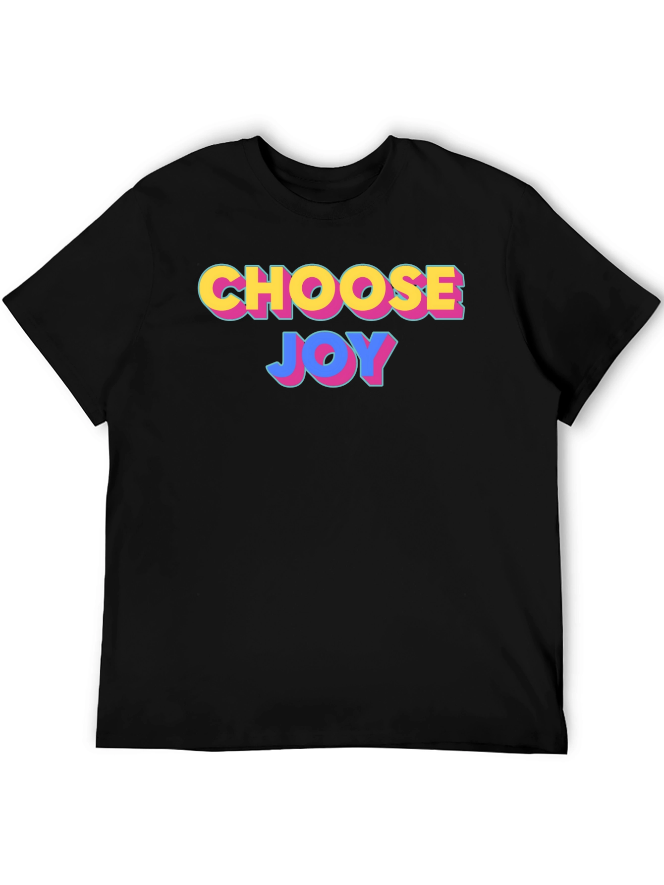 Black Choose Joy Graphic Tee - Positive Vibes view 5
