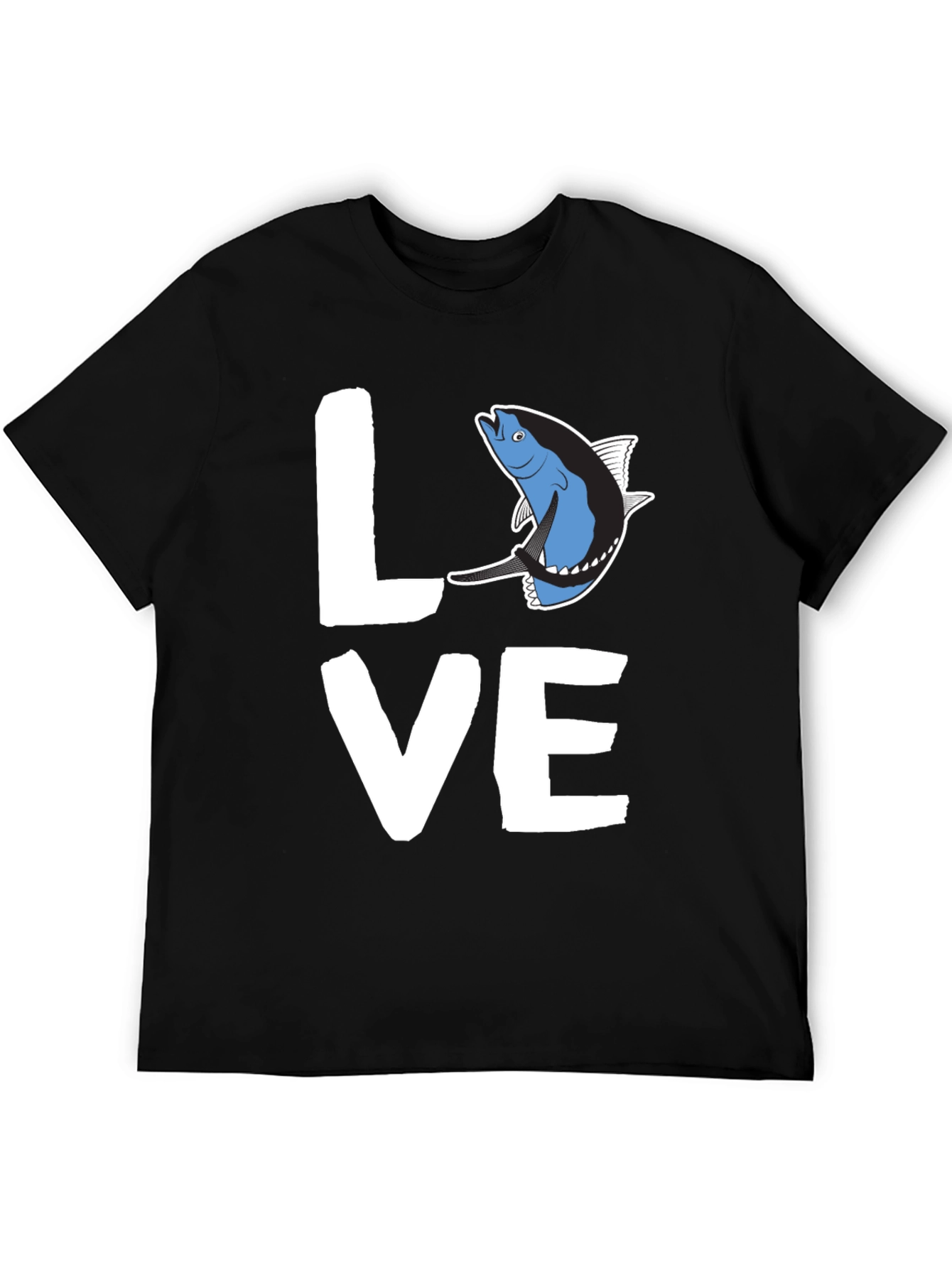 Black Love Tuna T-Shirt - Black Graphic Tee view 5